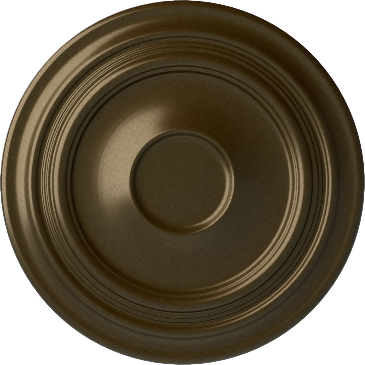 Ekena Millwork CM24TRBRS Traditional 24.375-in W x 24.375-in L Painted Brass Polyurethane Whole Ceiling Medallion