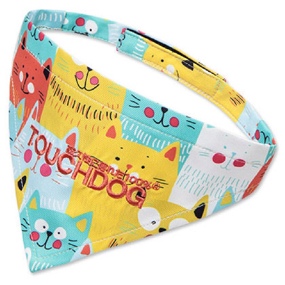 Touchdog BN6YLLG Large Yellow, Blue Dog/Cat Bandana