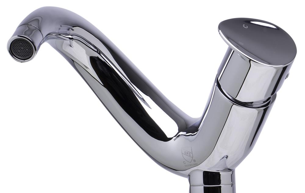 Polished Chrome Tall Single-Handle Bathroom Faucet