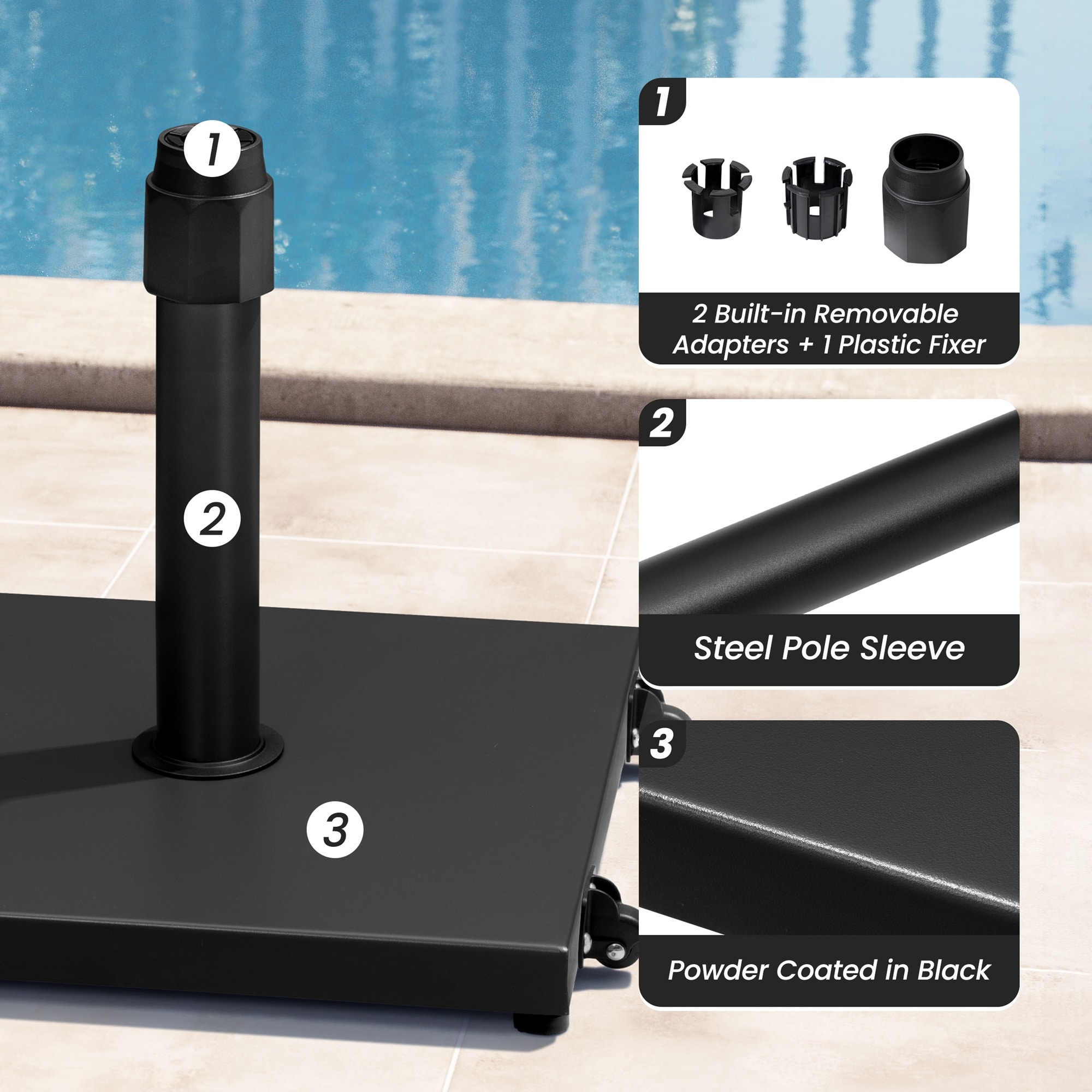 Crestlive Products CL-UB023GRY Umbrella-Bases - View #7