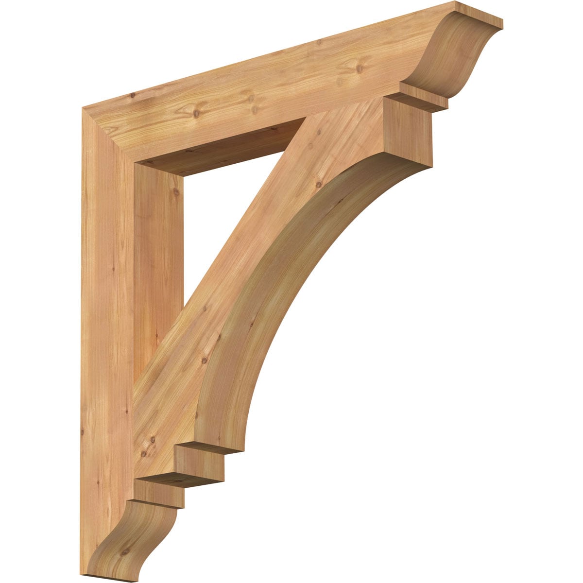 Ekena Millwork BKT06X36X36IMP01SWR Imperial traditional smooth 5-1/2-in x 36-in x 36-in Western red cedar Brown Wood Standard bracket