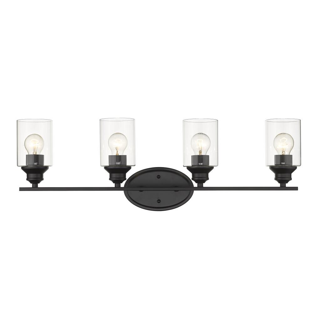 Acclaim Lighting Gemma 31-in 4-Light Matte Black Transitional Vanity ...