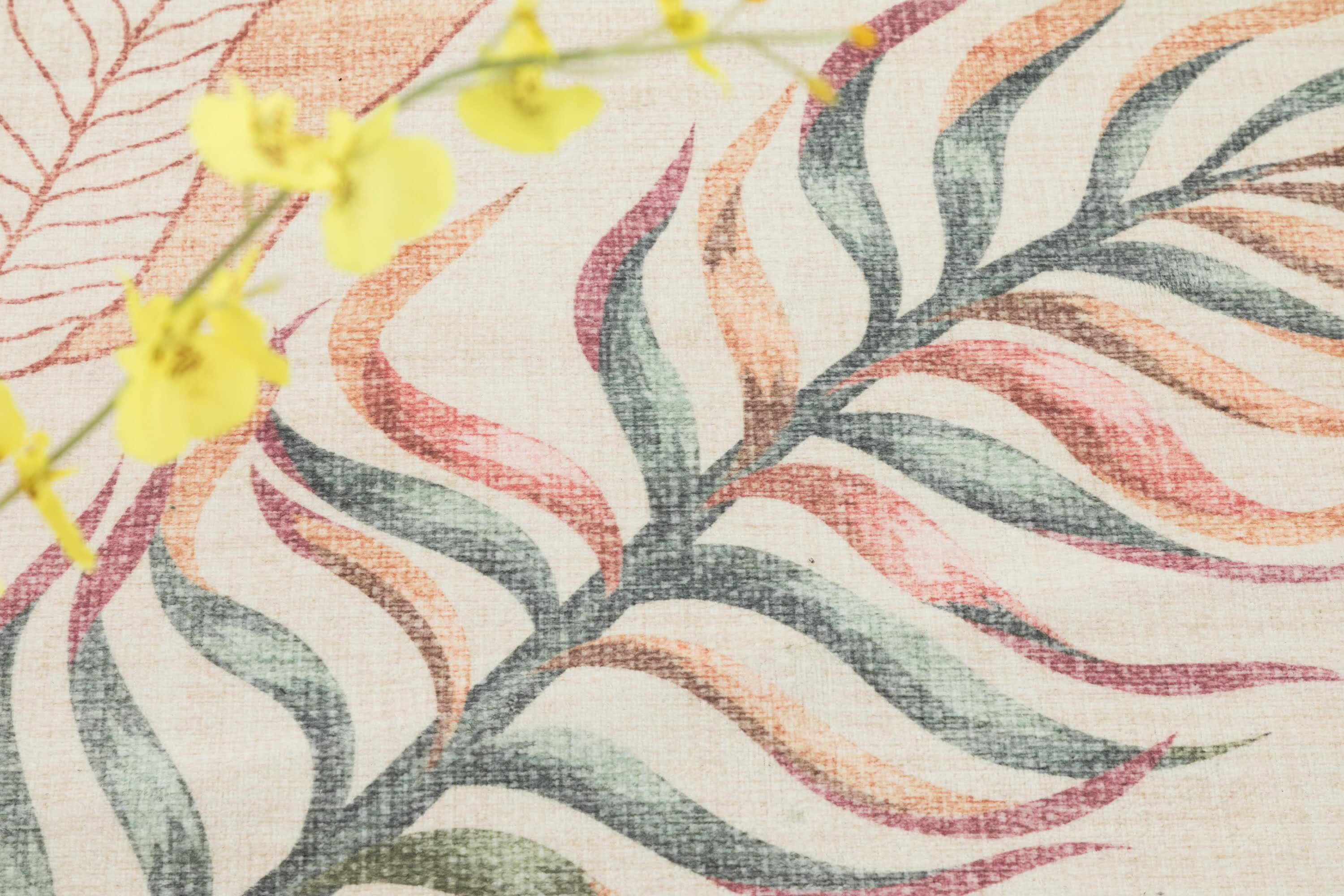 Florida Tropical Multicolor Polyester Rectangular Area Rug 5' x 7'