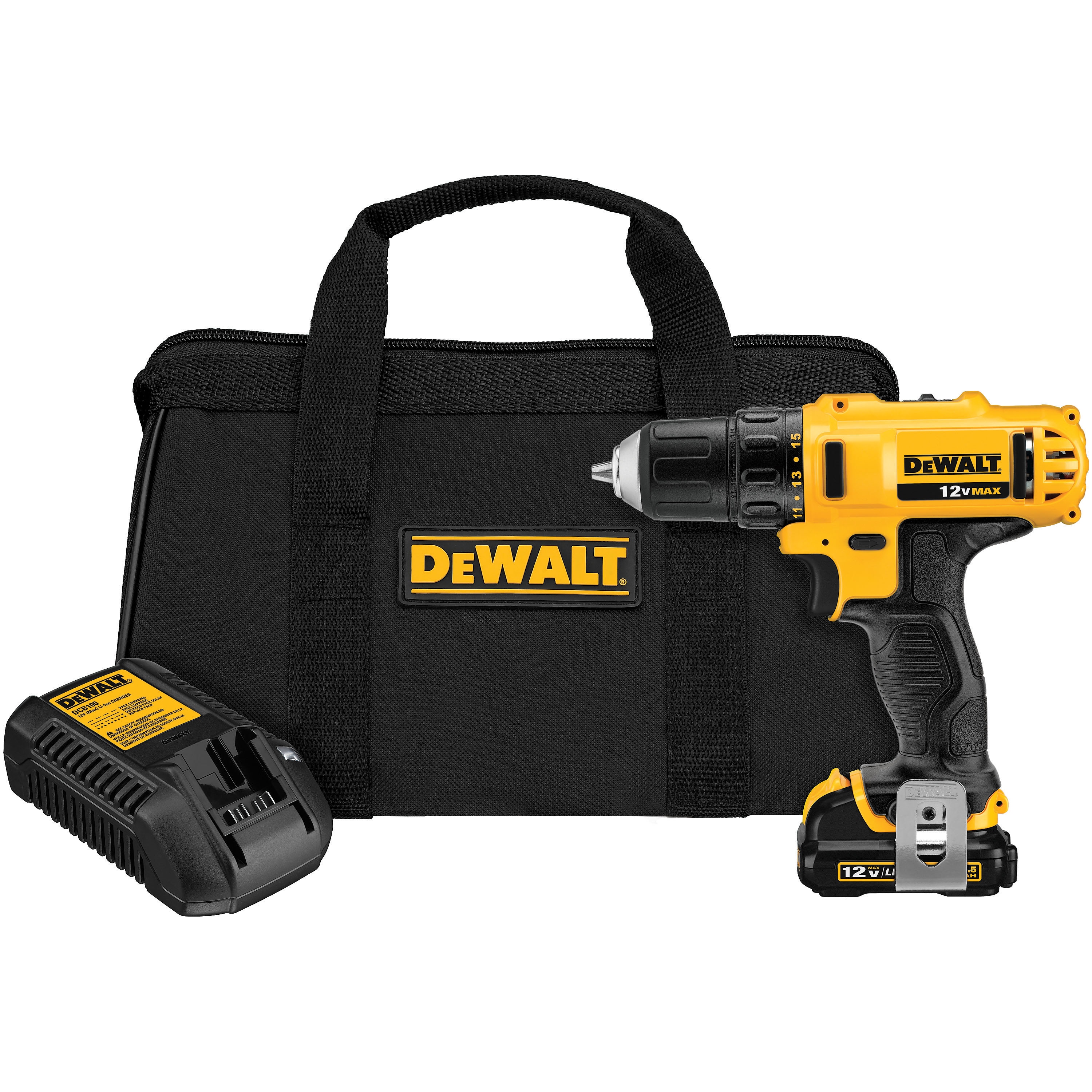 DEWALT 12-Volt Max 3/8-in Cordless Drill (Charger Included and 1-Battery Included) | DCD710S1