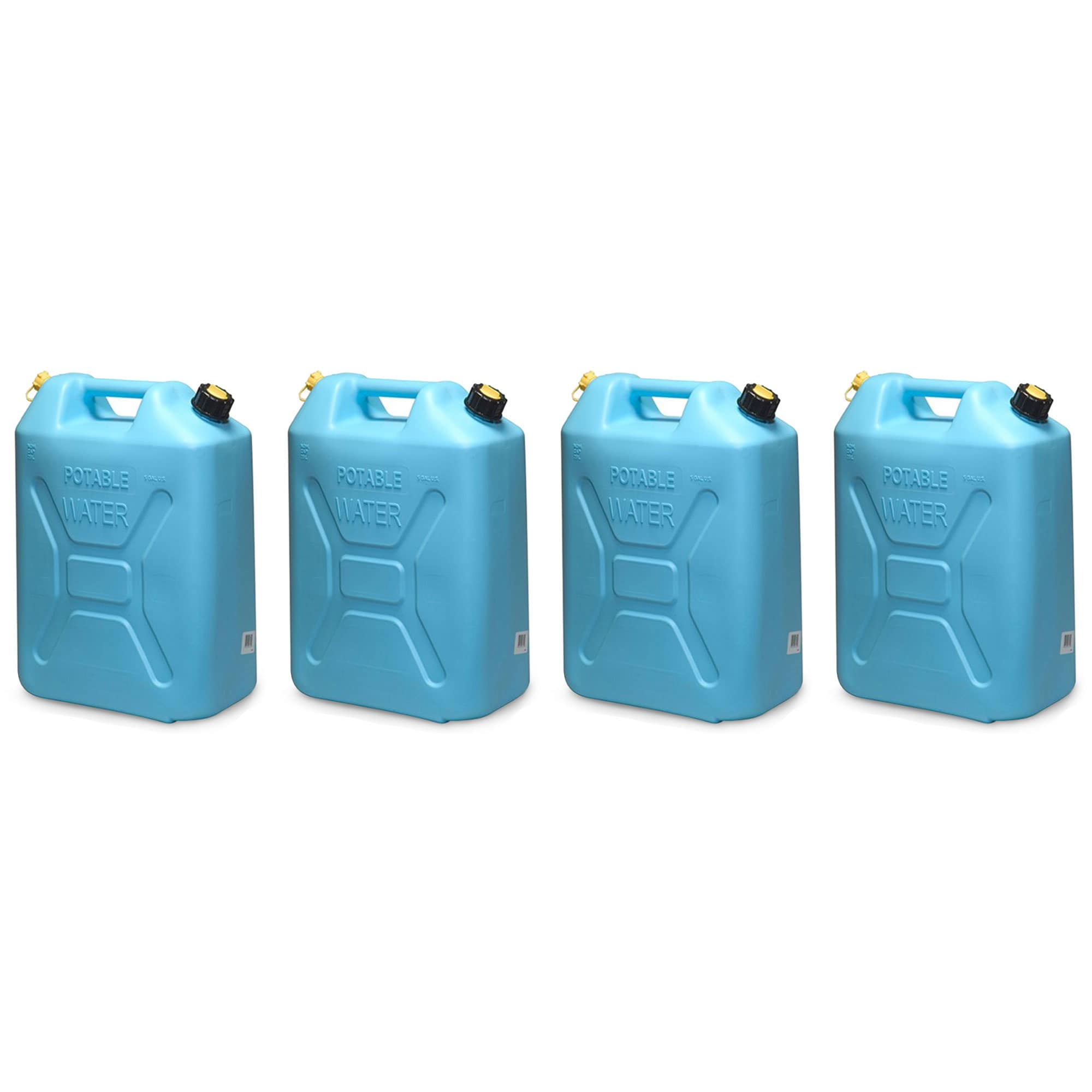 Scepter  5 Gal Military Style Water Can Container with Reversible Spout 4 Pack