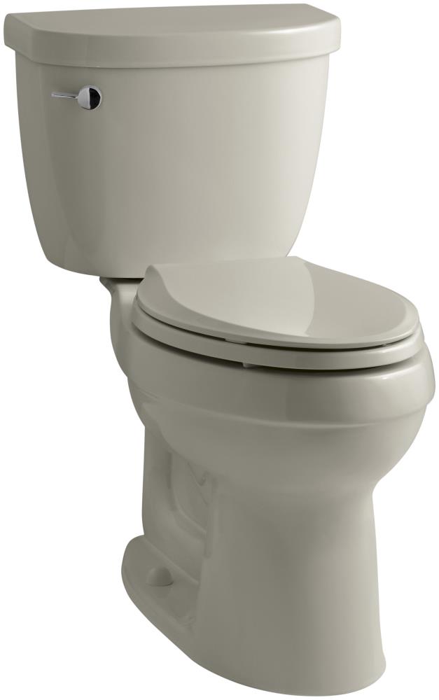 KOHLER 3589-G9 Cimarron Sandbar Elongated Chair Height 2-piece Toilet 12-in Rough-In 1.6-GPF