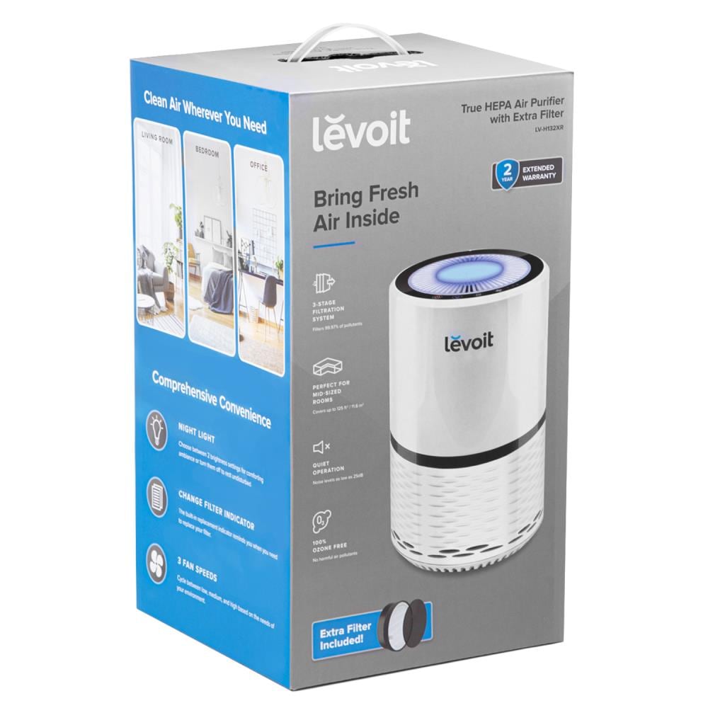 Levoit True Hepa Air Purifier W/ Extra Filter Lv-H132Xr 3-Stage