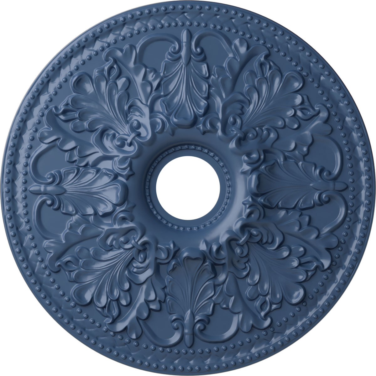 Ekena Millwork CM23ASAMF Ashley 23.875-in W x 23.875-in L Painted Americana Polyurethane Whole Ceiling Medallion