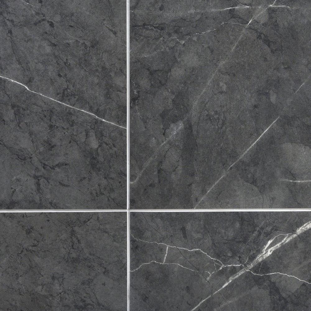 Artmore Tile Grace Amani Gray 12-in x 24-in Matte Porcelain Marble Look ...