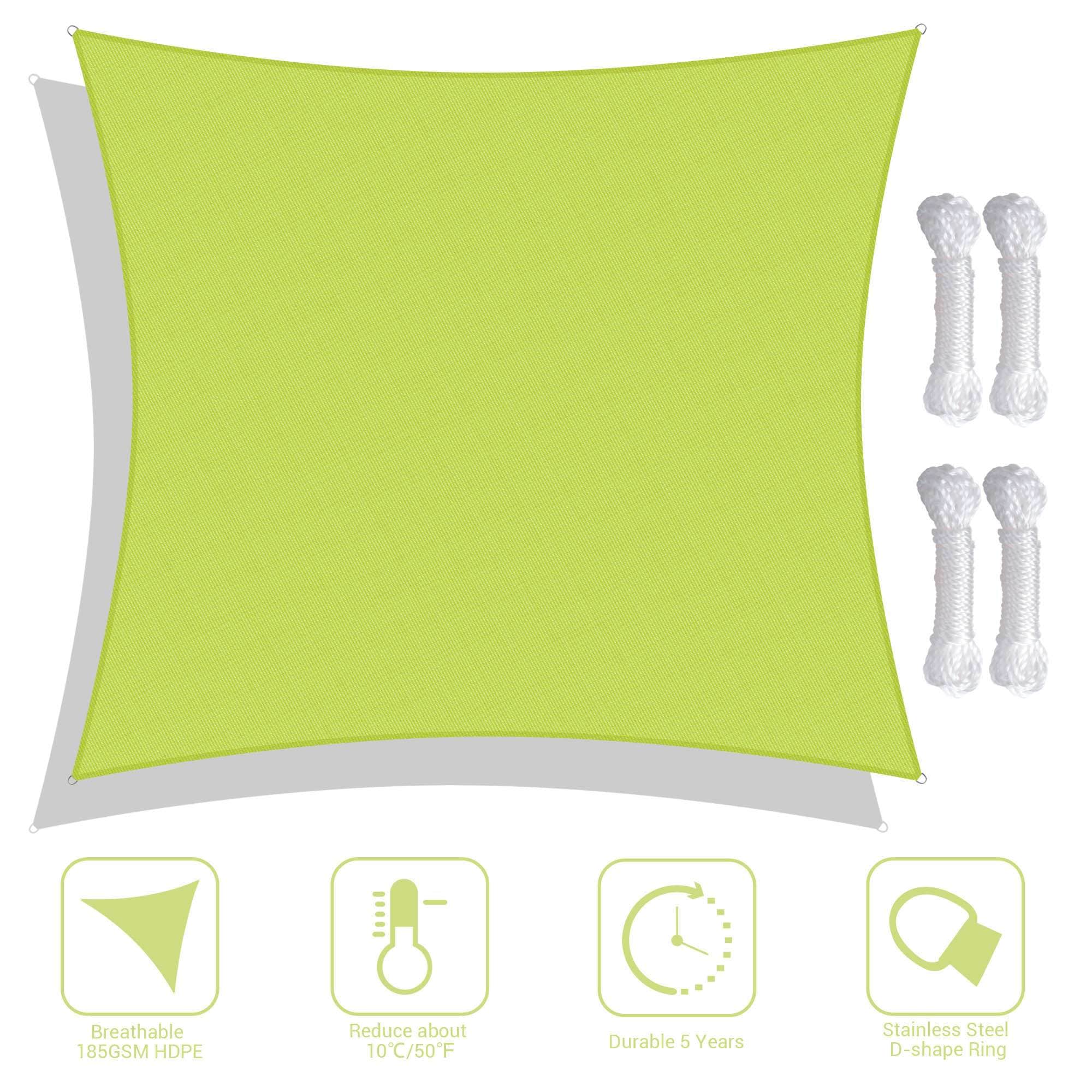 Yescom 07SSS022-2223-F04-LO 23x22 FT UV Block Rectangle Sun Shade Sail Canopy Outdoor