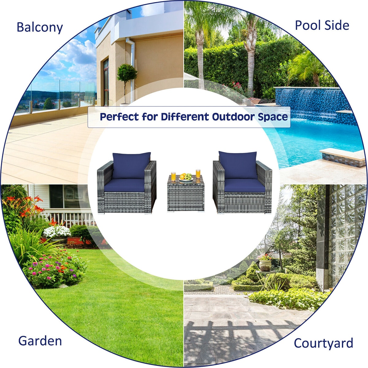 Forclover HYFE-66530NY Patio-Conversation-Sets - View #9