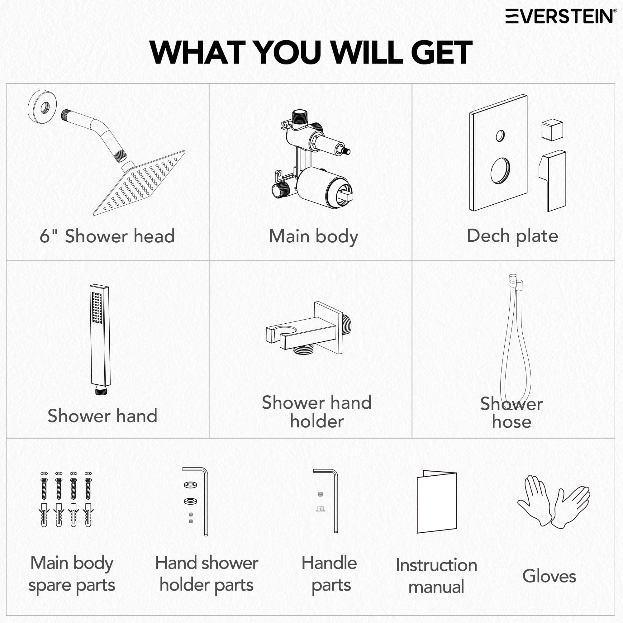 EVERSTEIN SFS-1077-BK6 Tub-Shower-Faucets - View #8