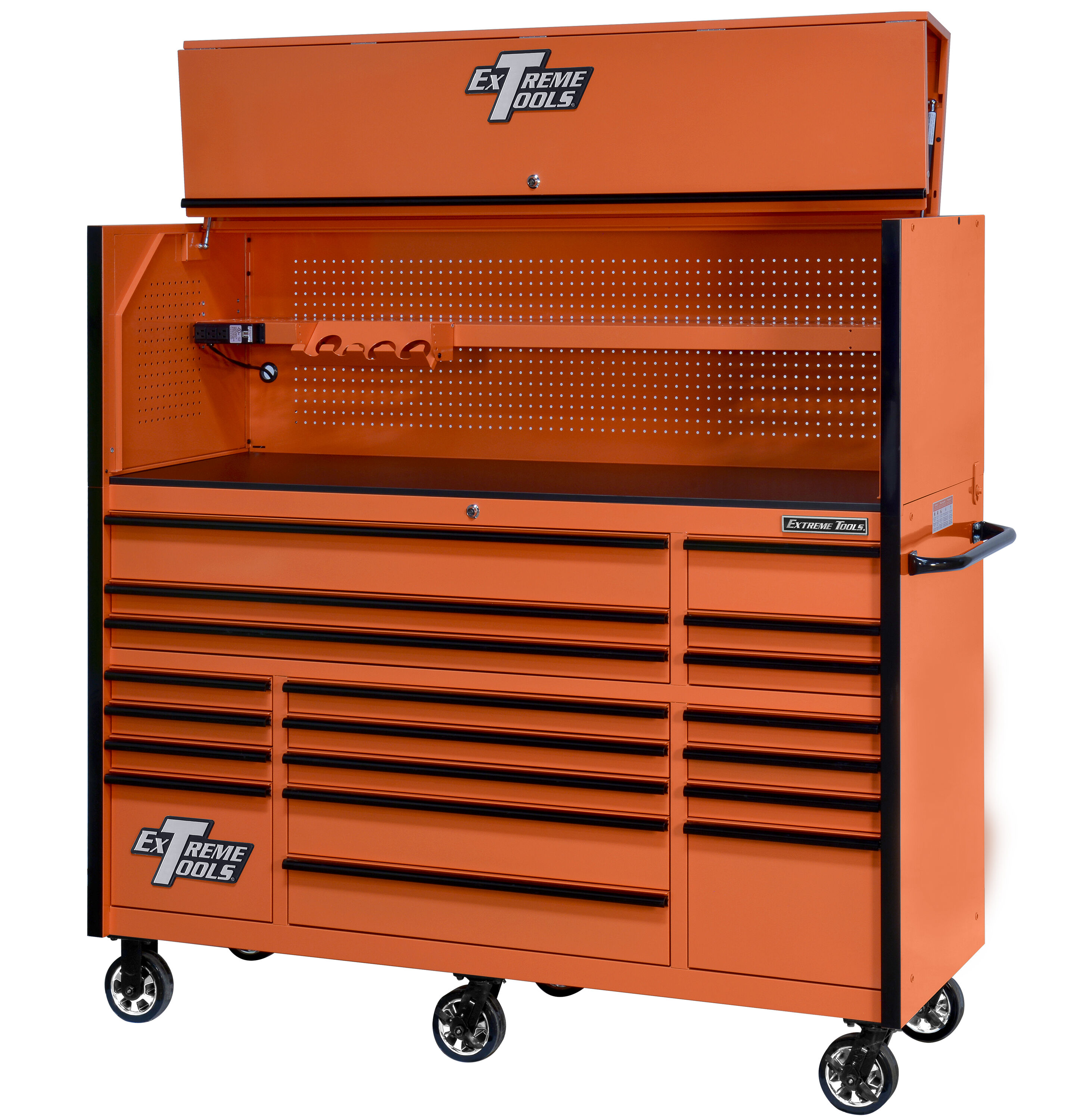 RX Series 72-in W x 68.5-in H 19 Ball-bearing Steel Tool Chest Combo (Orange) | - Extreme Tools RX7220HROK