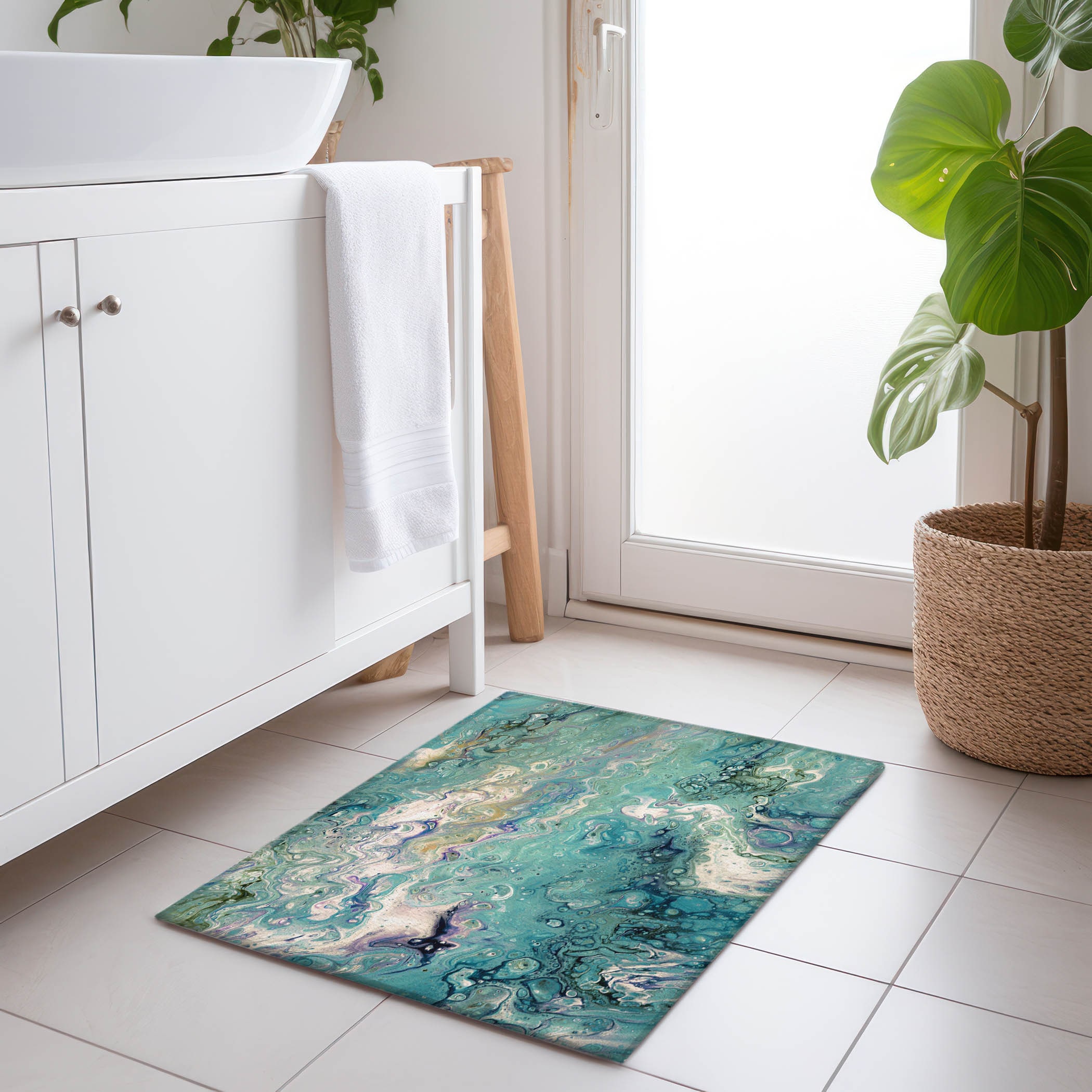 Addison Rugs AMF49SE20X30 Mayfield AMF49SE 2 x 3 (ft) Loomed Polyester Seaglass Rectangular Indoor Abstract Machine washable Area rug