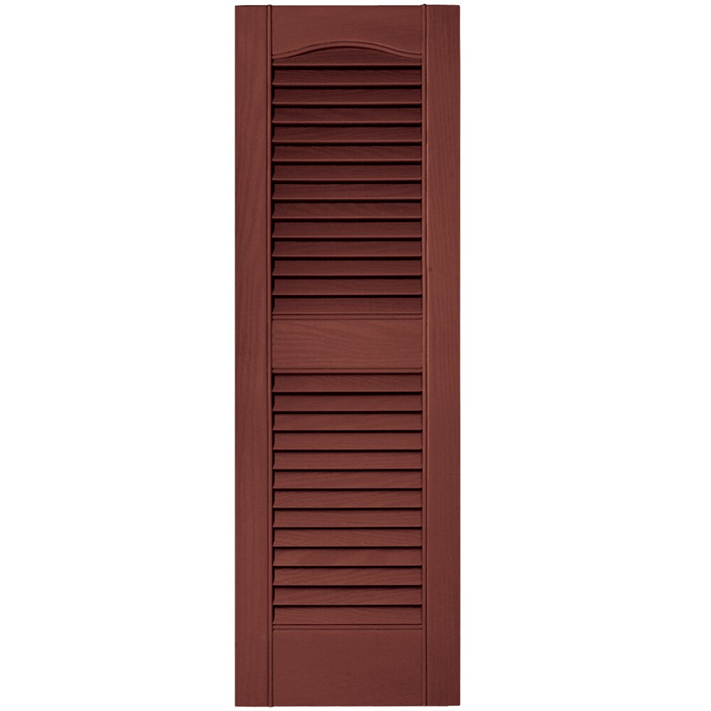 Vantage V1711236027 12.125-in W x 36.875-in H Cambridge Red Louvered Exterior Shutters ( 1 -Pack )