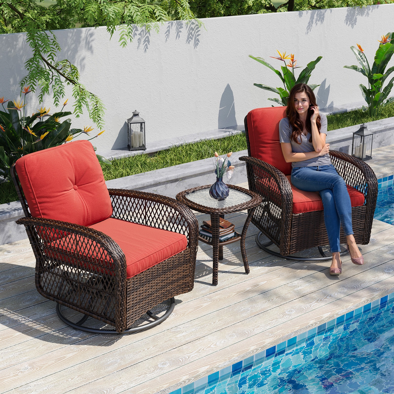 AOXUN LS-036RD-3 Patio-Conversation-Sets - View #9