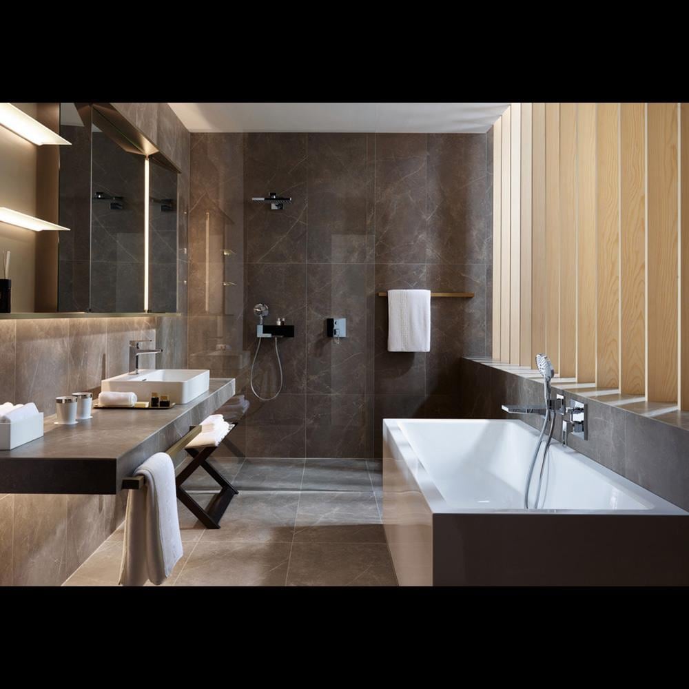 Contemporary Black Chrome Wall Mounted Tub Spout with Diverter