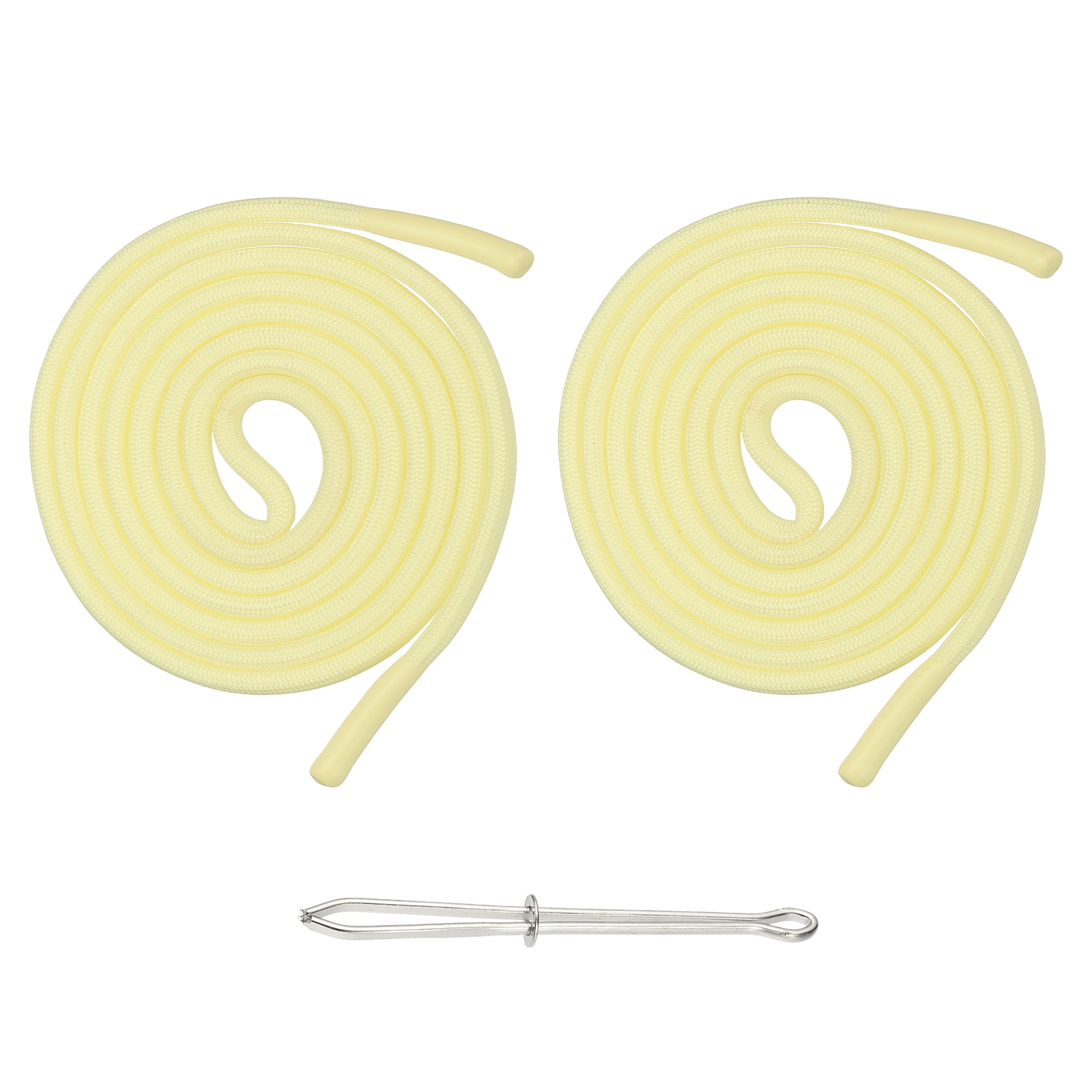 Unique Bargains 2pcs 53Inch Drawstring Cords Replacement Drawstring Hoodie String Sewing Tool with Easy Threader for Hoodie Sweatpants Jackets Pants Hats Coats Bags Warm Yellow #S26042400UX3496