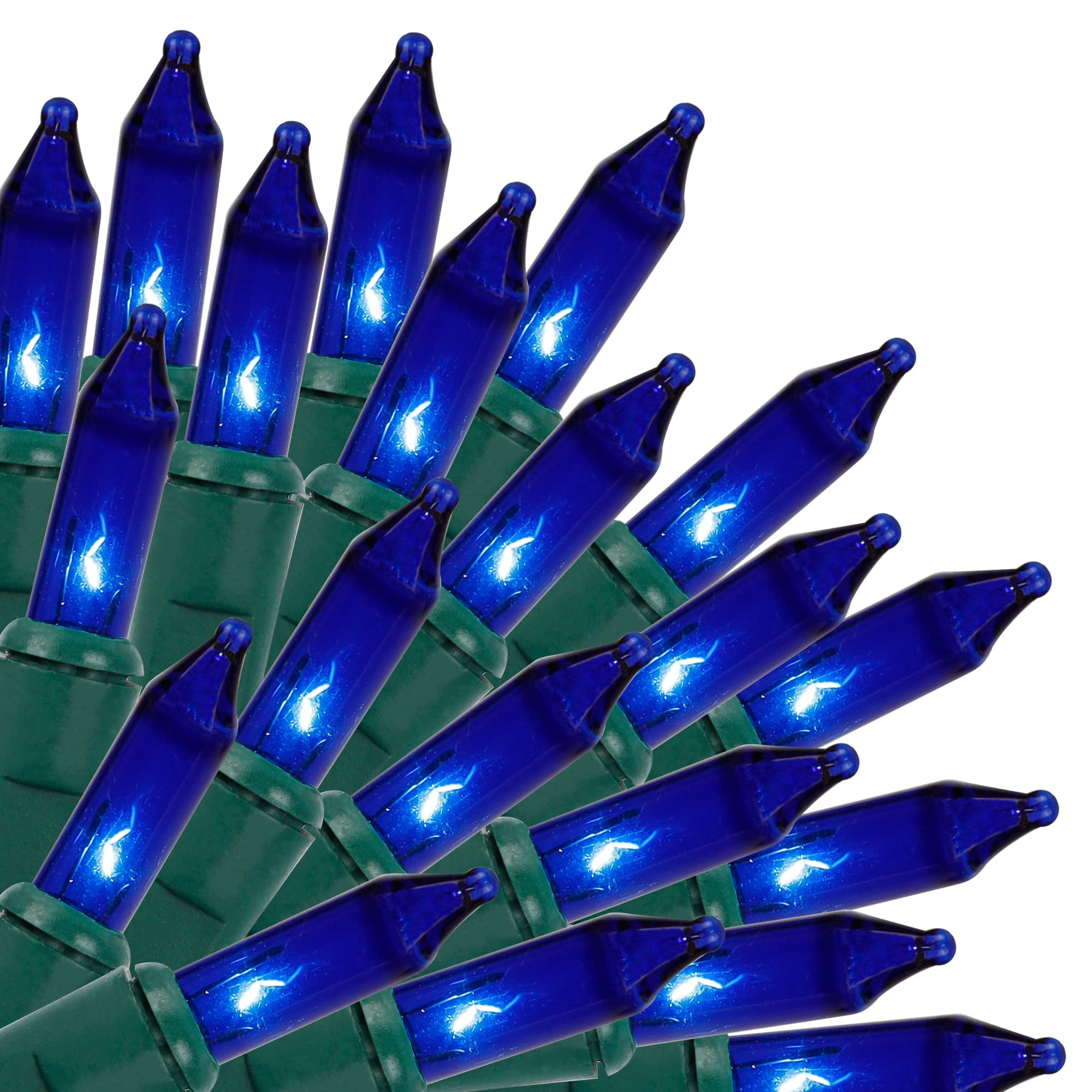 Twinkle Star B098SY4299 33FT 150 Incandescent Mini String Lights UL Certified Indoor and Outdoor Lights for Christmas and Decoration - Blue