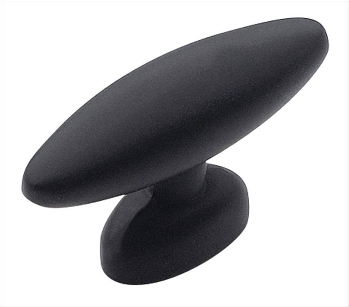 Amerock BP4476FB Everyday Heritage 1-9/16-in Matte Black Oval Contemporary Cabinet Knob
