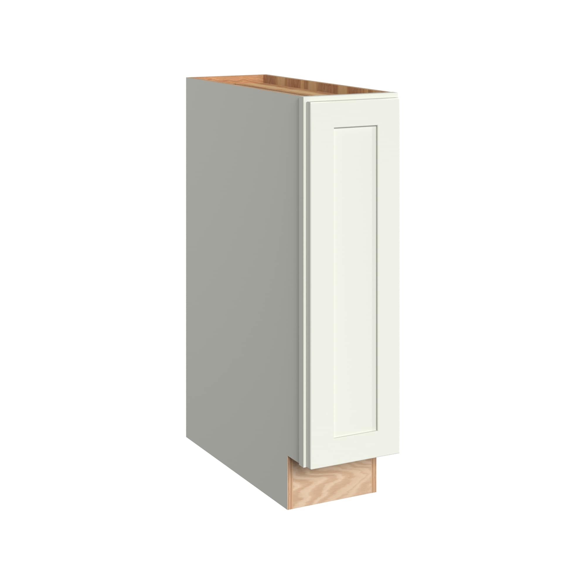 KraftMaid Momentum BPPI9G71 Deveron 9-in W x 34.5-in H x 24-in D Dove White Pull-out cabinet Base Fully assembled Plywood Cabinet (Recessed Panel Shaker)