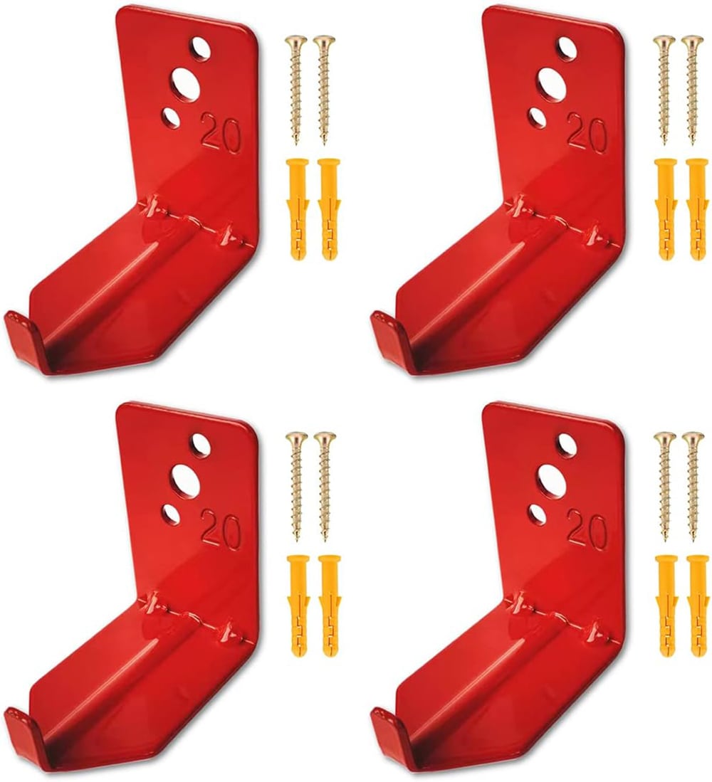 Etokfoks  fire extinguisher wall mount bracket hook set with high strength structure steel construction for universal extinguishers up to 20