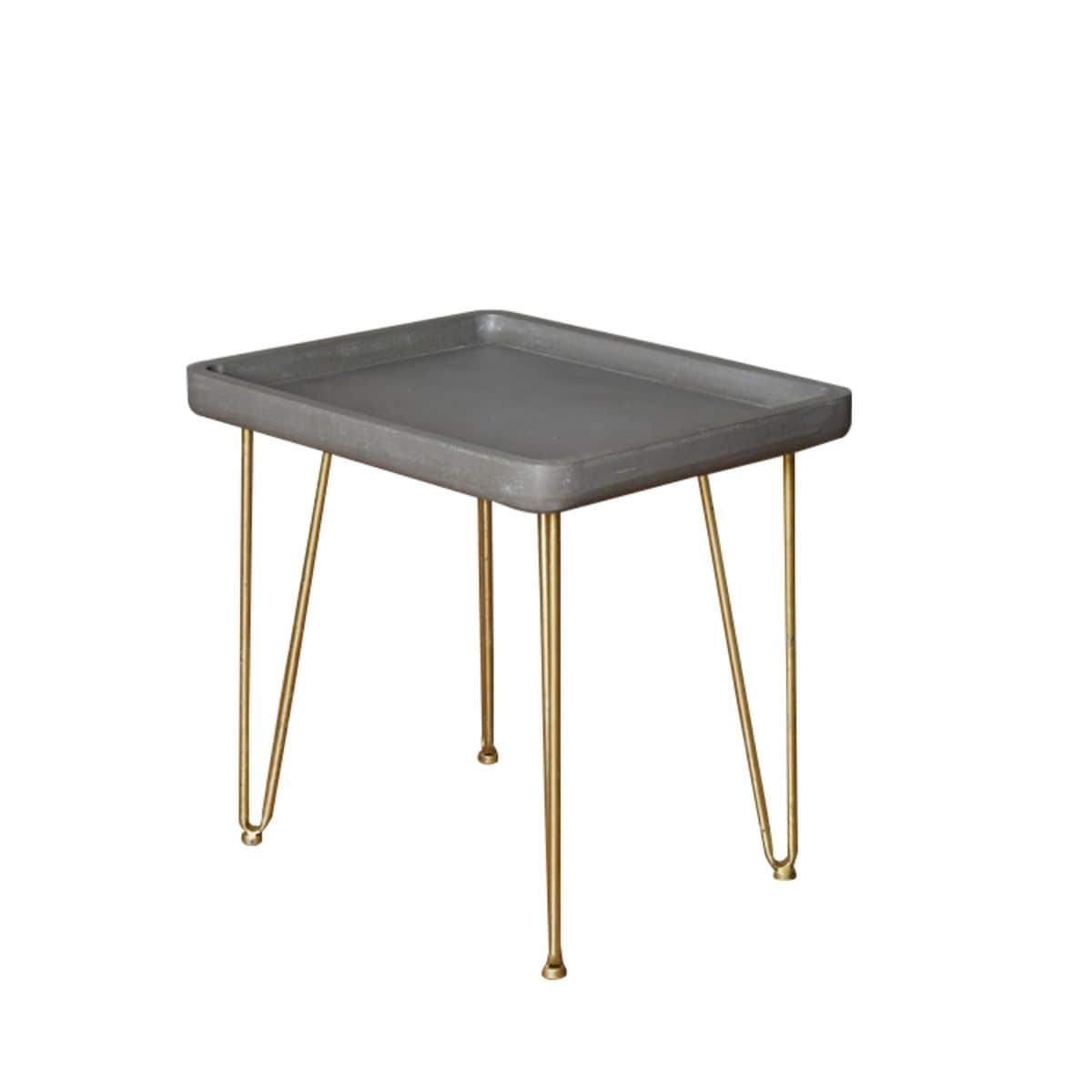 HomeRoots 370371 Mariana 16-Inches W x 18-Inches H Gray Wood Rectangular Modern End Table
