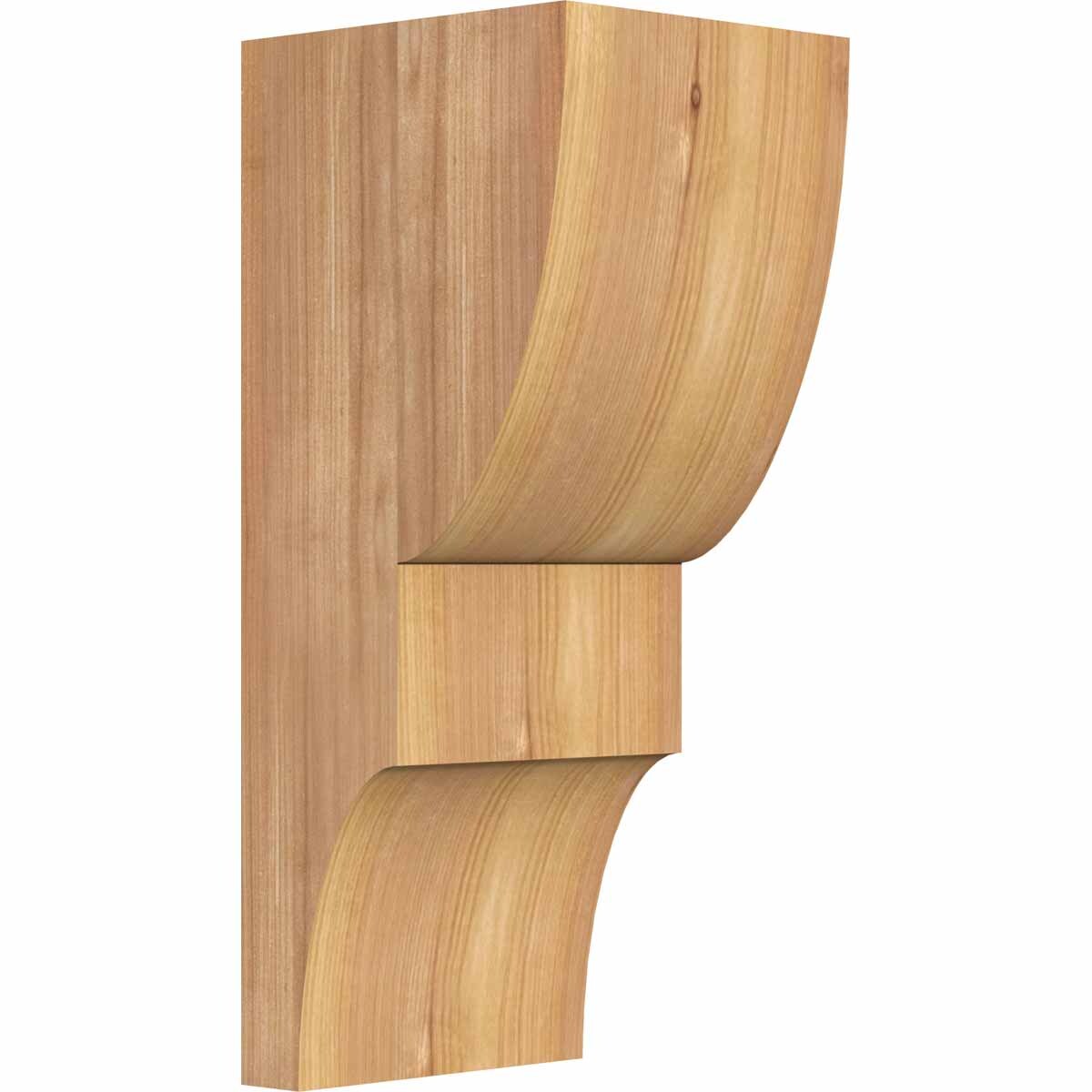 Ekena Millwork COR06X06X14RID00SWR 5.5-in x 6-in x 14-in Ridgewood Unfinished Western red cedar Wood Paintable/Stainable Corbel