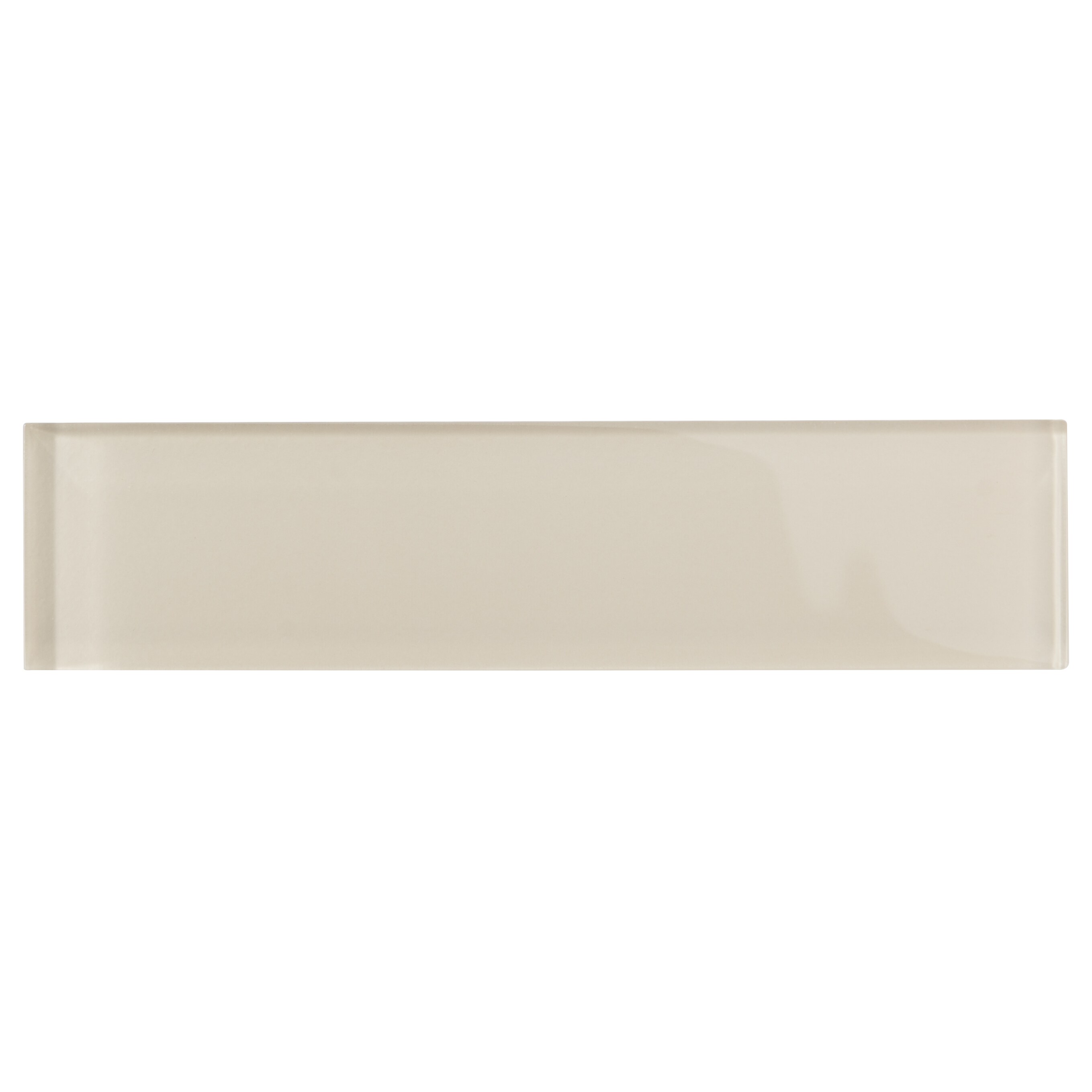 Artmore Tile EXT3RD102611 Lumin Beige 2 in. x 8 in. Polished Glass Subway Wall Tile Sample
