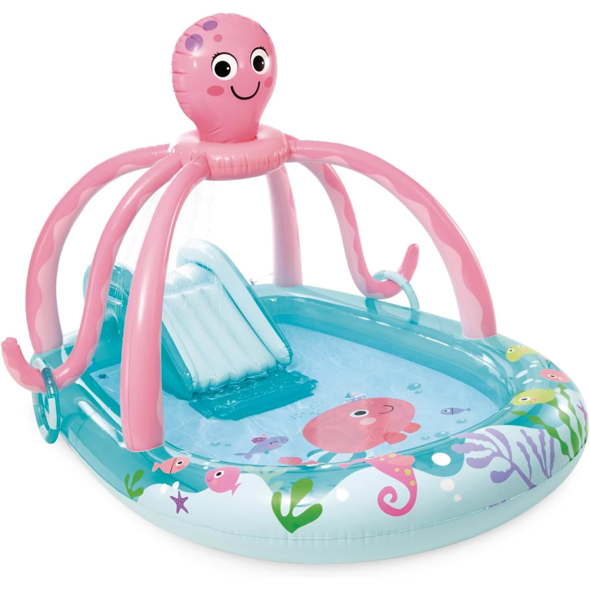 Intex G0078257561384 92-Inches L x 72-Inches W Multi-color Oval Kiddie Pool