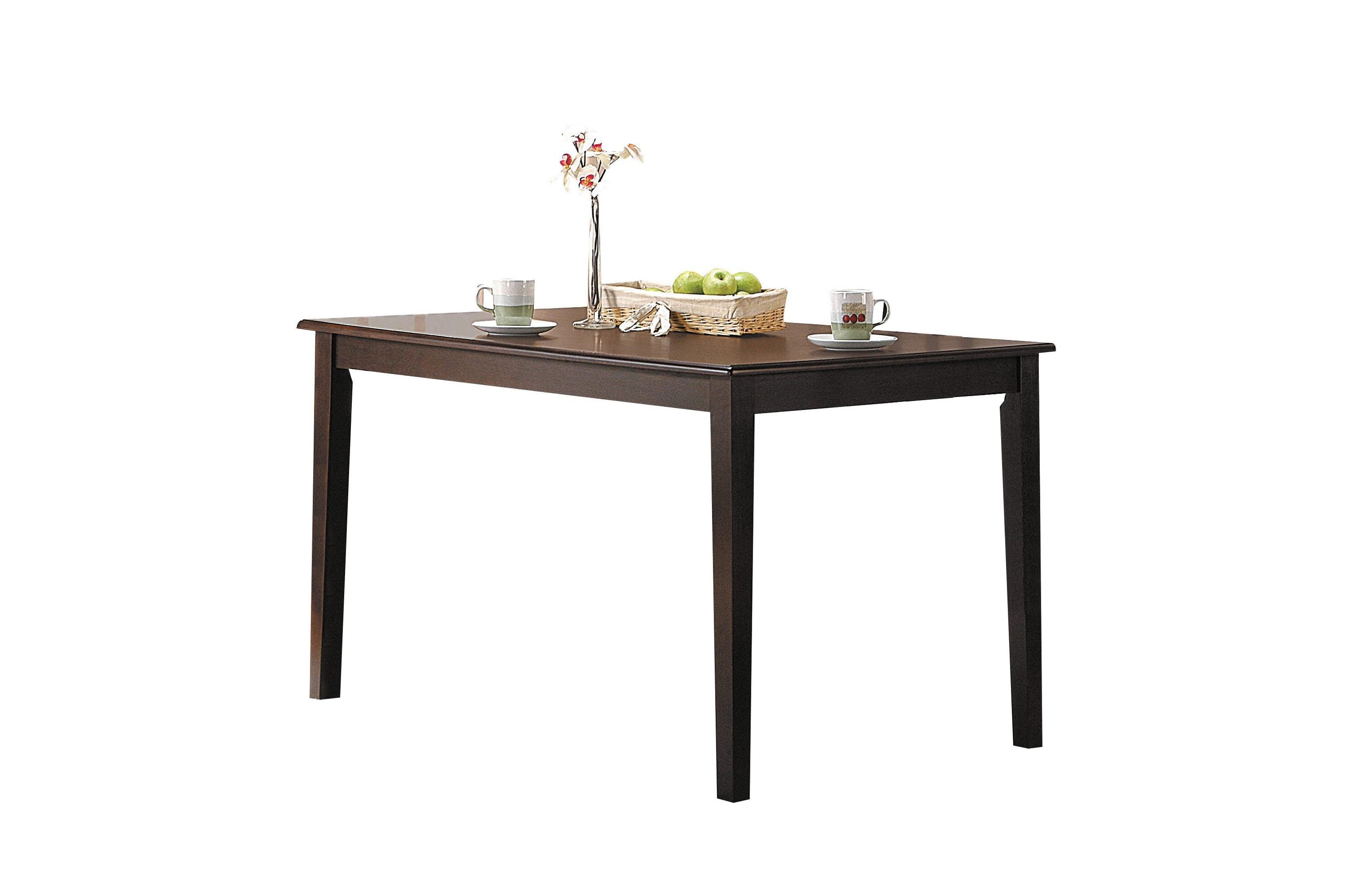Benzara BM177569 Brown Traditional Extending Dining Table, Wood with Brown Wood Base 48-in L x 29-in H