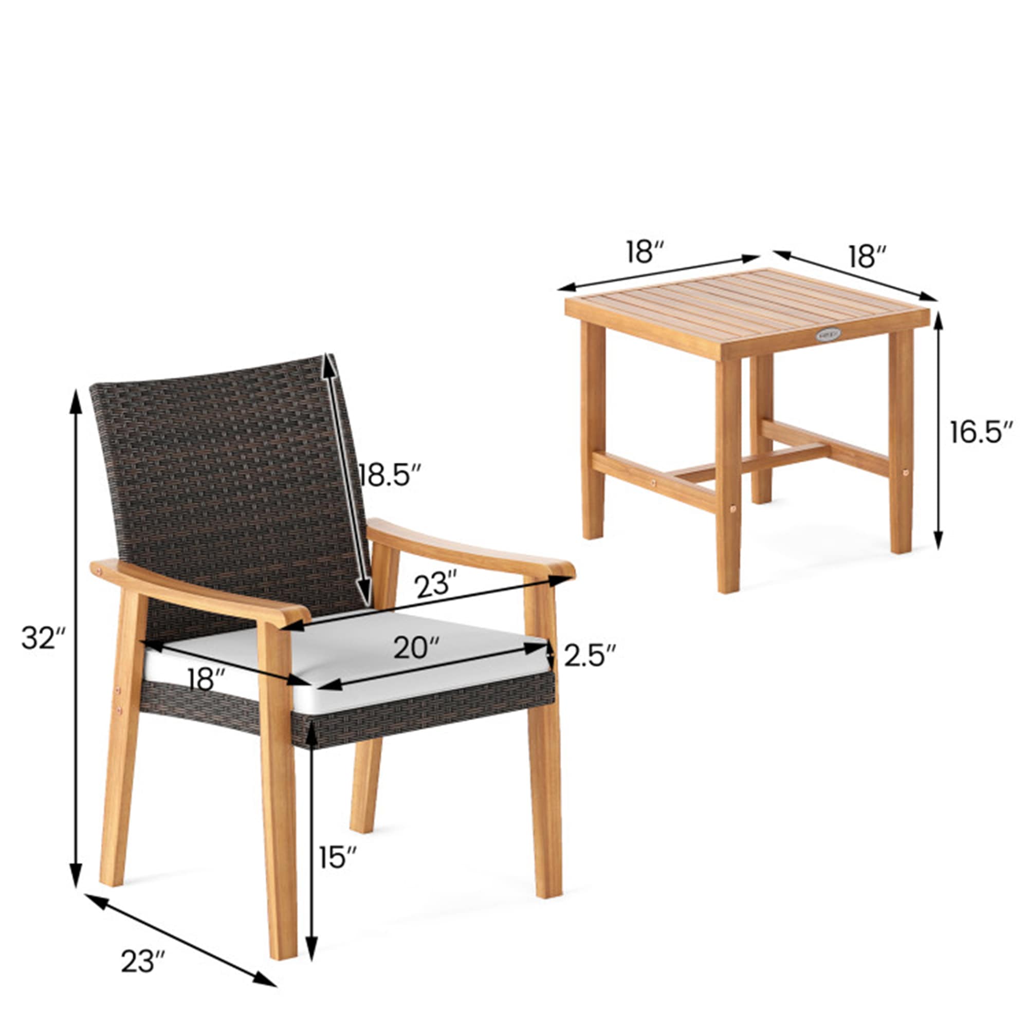 BABOOM BOM-74932WH-CO Patio-Conversation-Sets - View #5