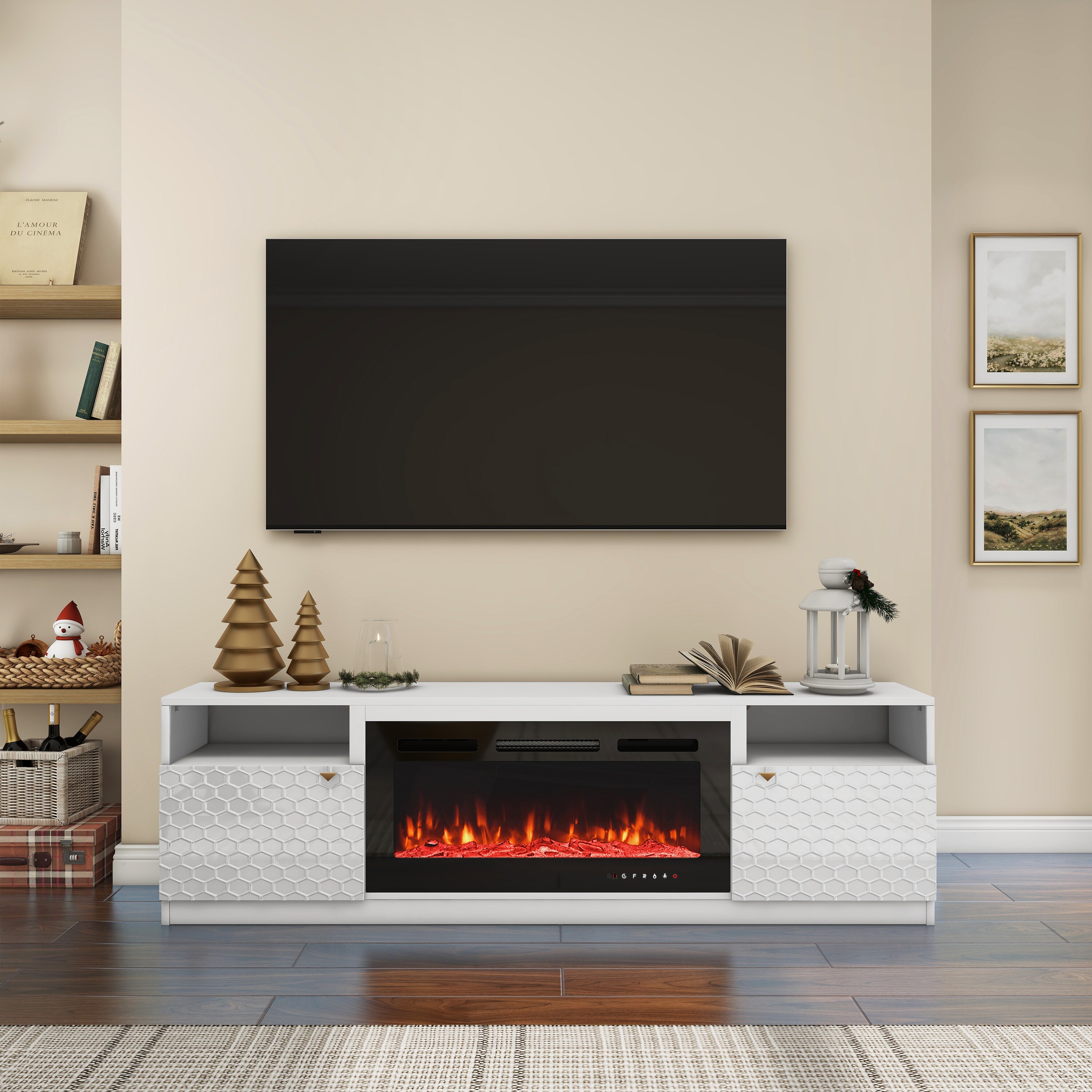 Mondawe MOJHGMA136WH Electric-Fireplaces - View #5