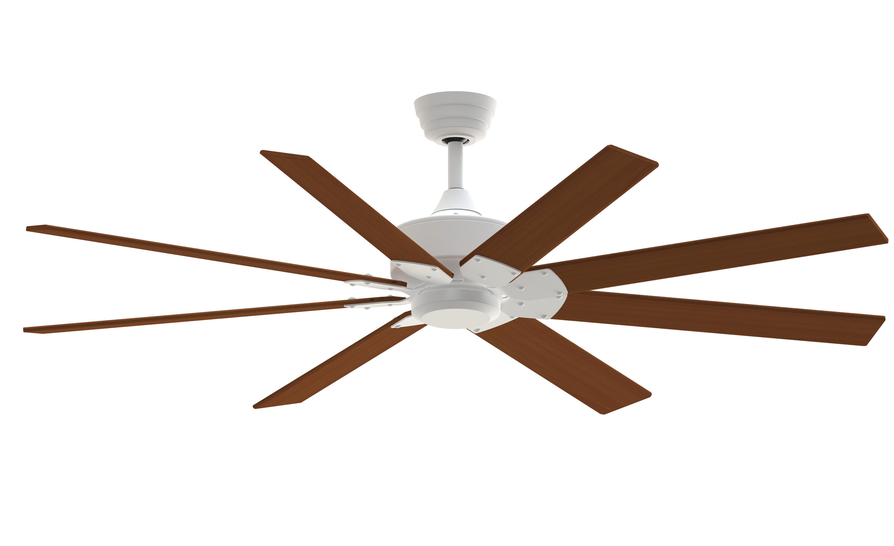 Fanimation Levon Custom 64-in Matte White with Cherry Blades Indoor/Outdoor Smart Ceiling Fan Light Kit Compatible and Remote (8-Blade) FPD7912BMW-64CY Sansujyuku sansujyuku.com