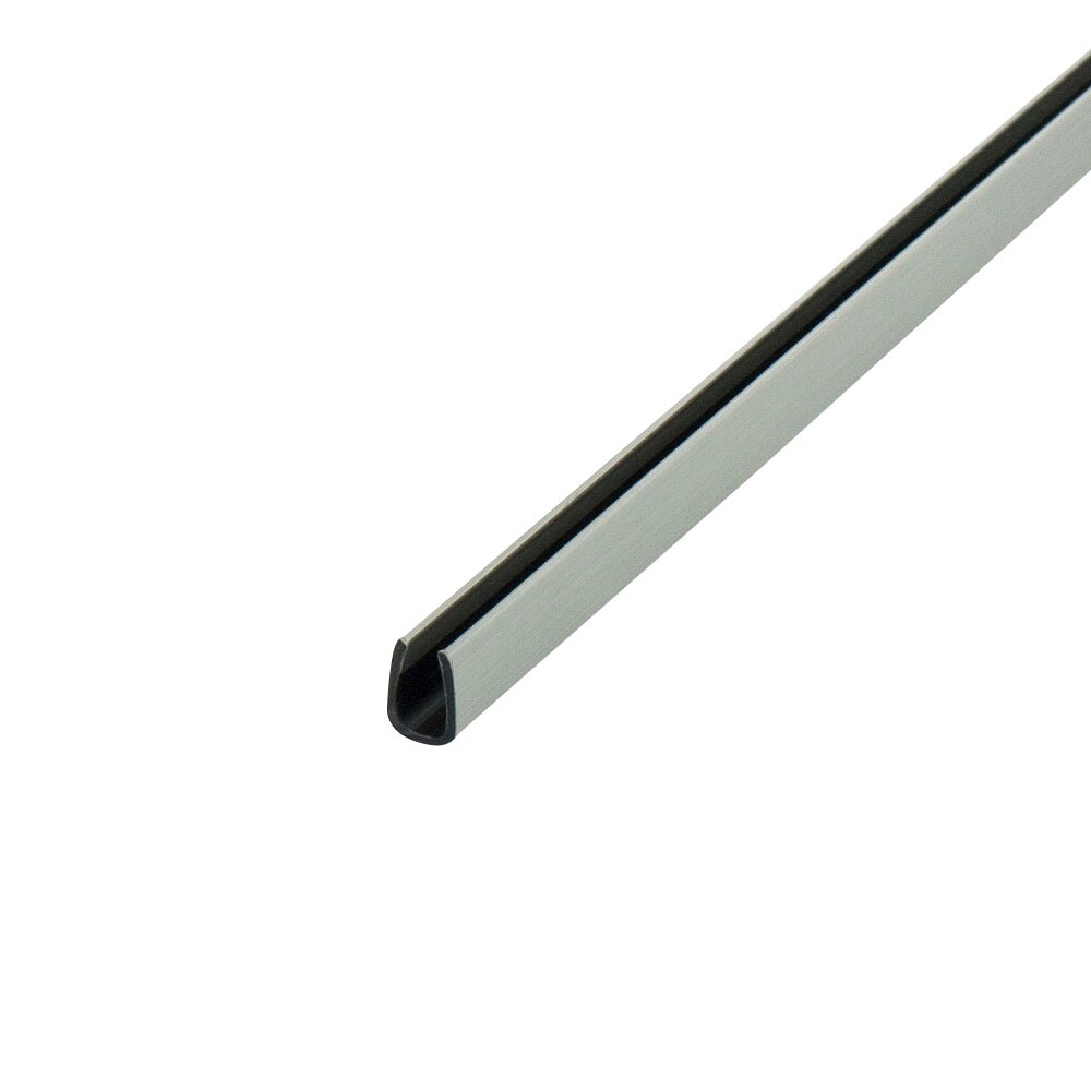 Outwater 3P1.27.01961 Brushed Chrome 1/8-in Abs and Mylar Plastic U-Channel/C-Channel 36-in Lengths (Pack of 4)