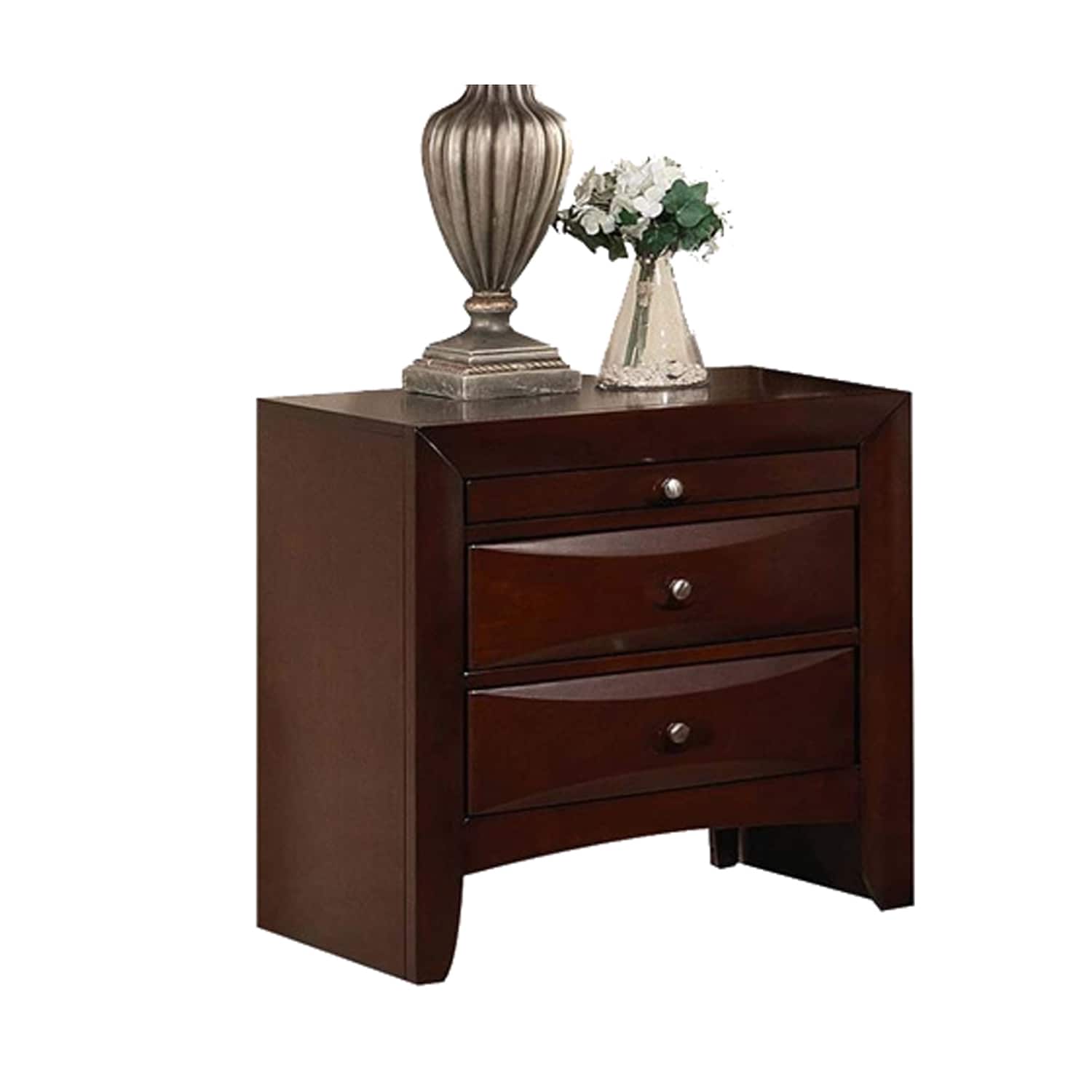 Benzara BM194244 Brown Nightstand