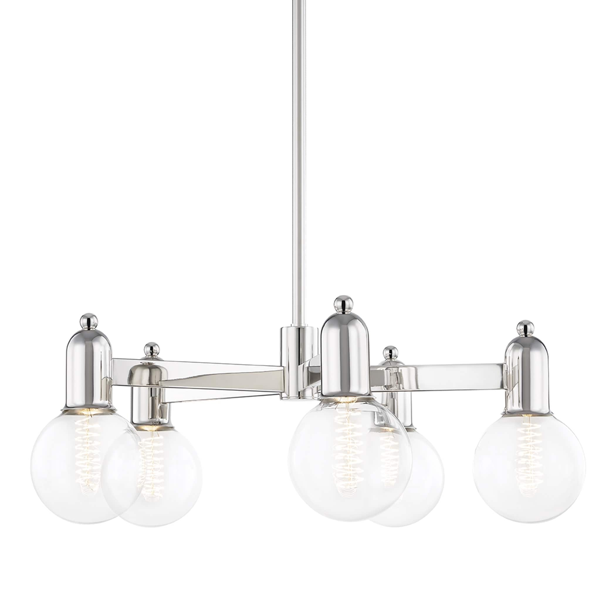 Lola Chandelier - Five Arm - Satin Brass