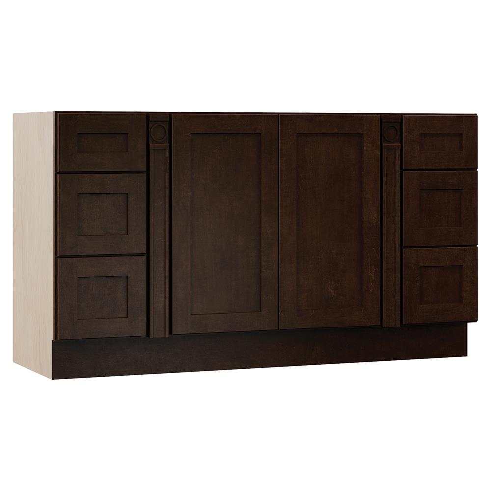 VILLA BATH by RSI LVB54S-JAV Sanabelle 50-in Java Bathroom Vanity Base Cabinet without Top