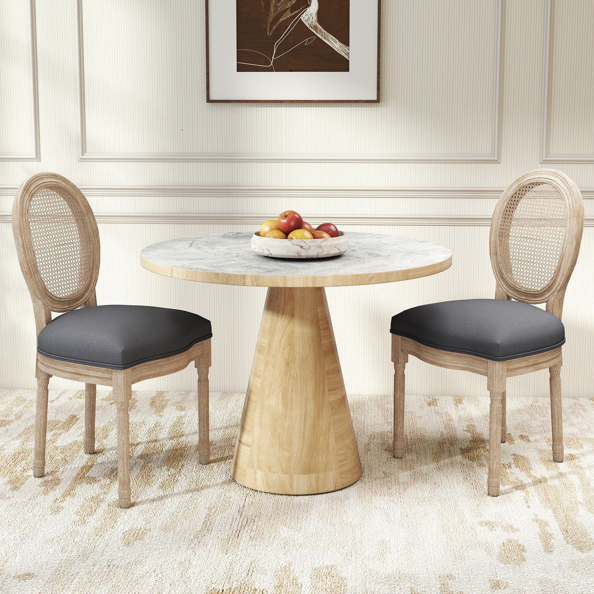 HomCom 835-523V80GY Dining-Chairs - View #2