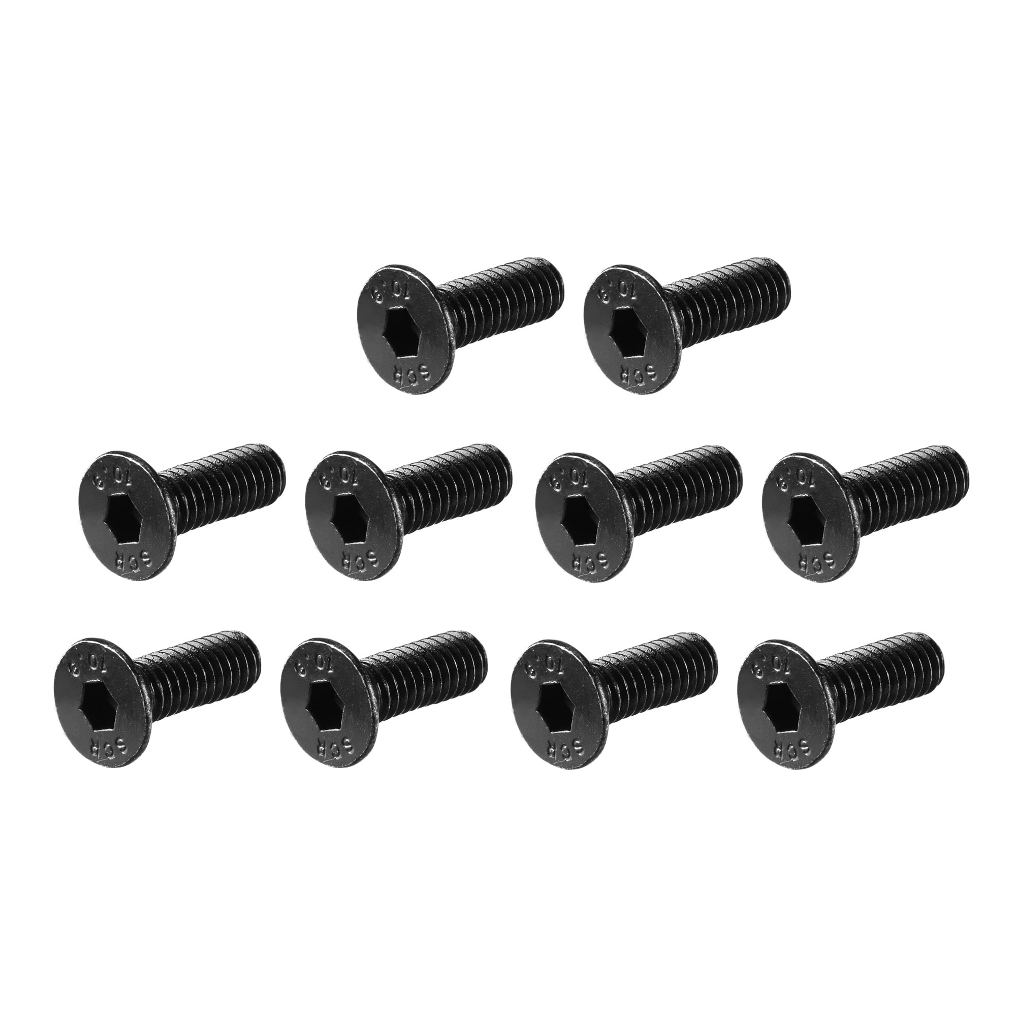 Unique Bargains M4x12mm 10.9 Carbon Steel Countersunk Head Hex Socket ...