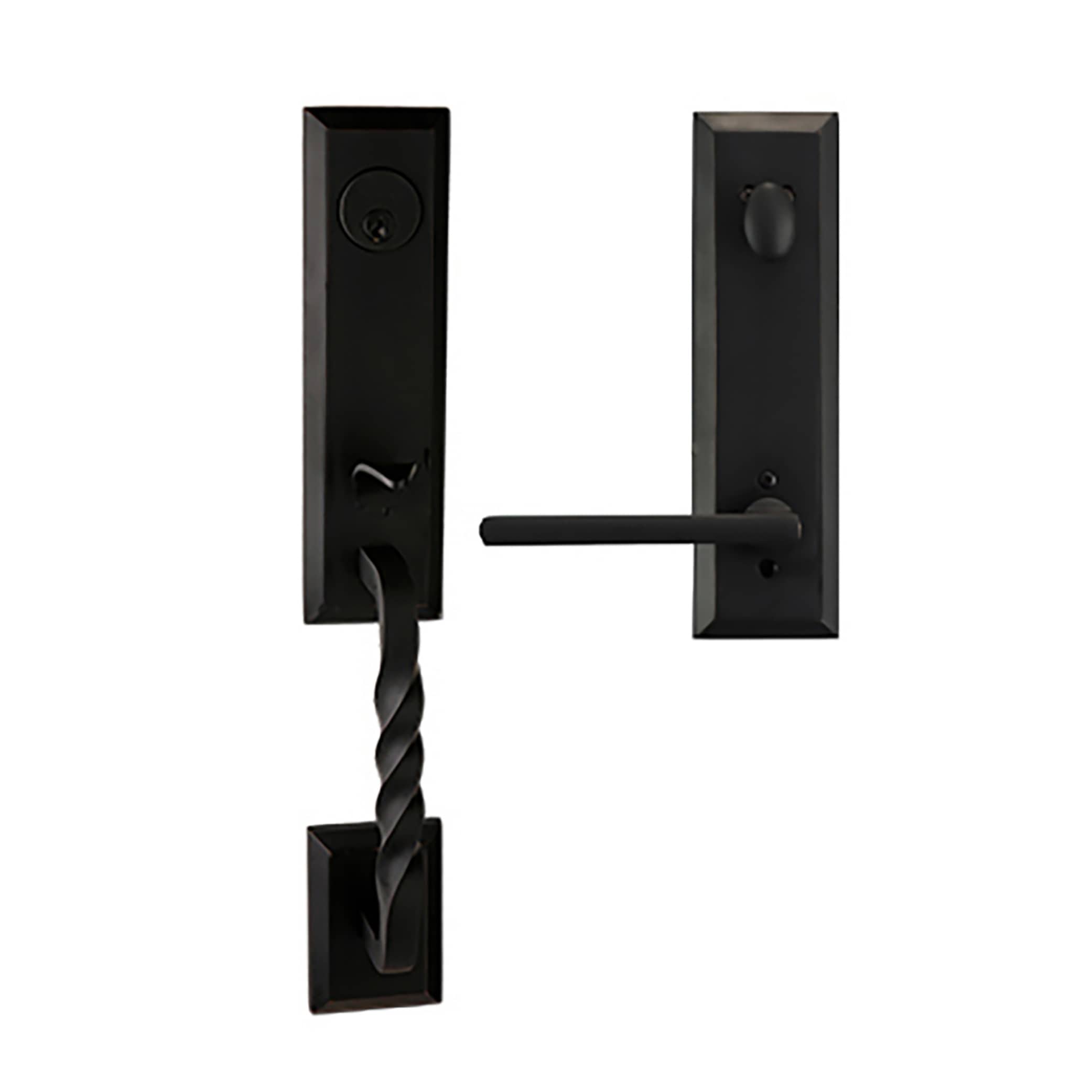 Delaney Hardware BV915005939R Bravura Matte Black Exterior Single-Cylinder Keyed Entry Door Knob