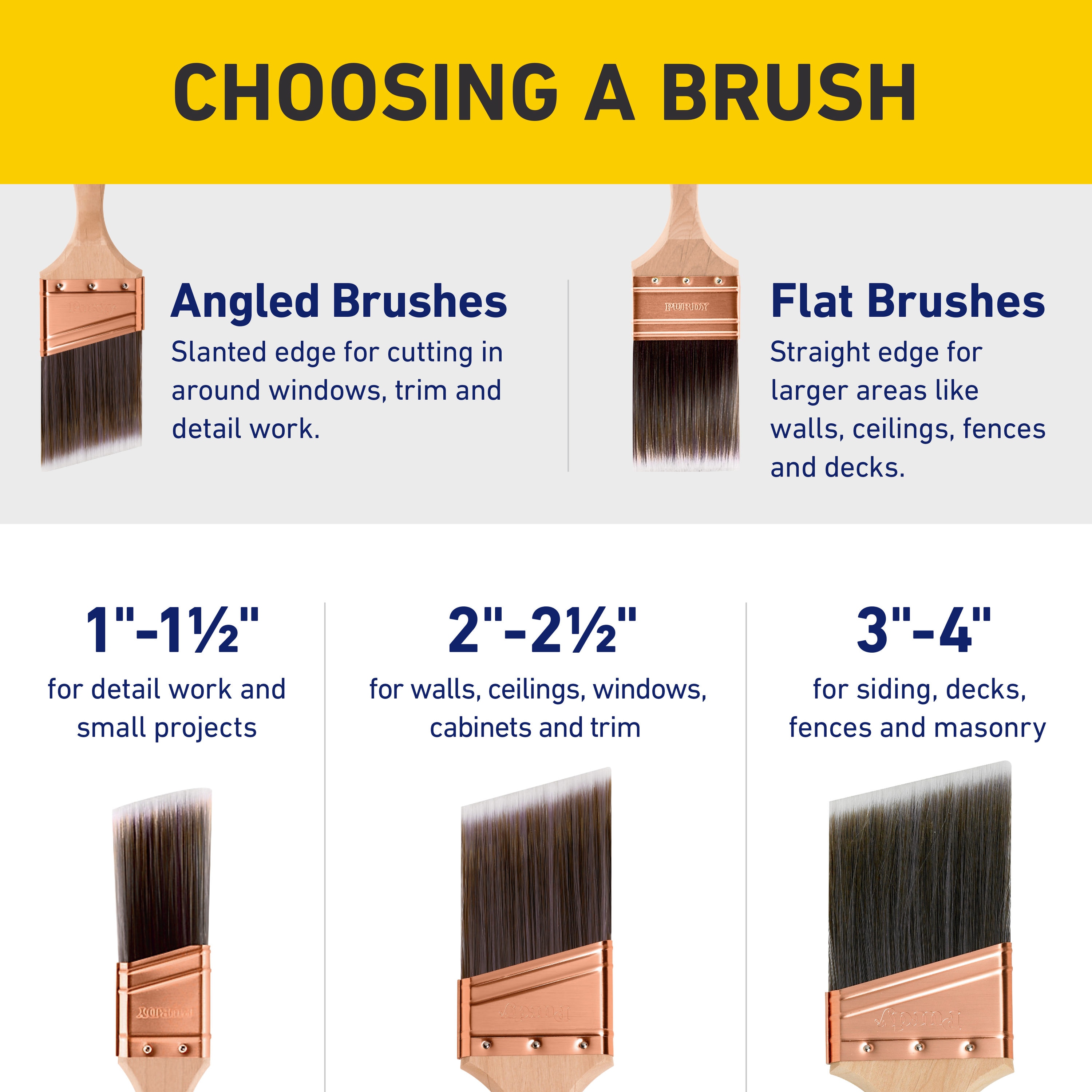 Wholesale Deluxe Angled Paint Brush- 3 NATURAL