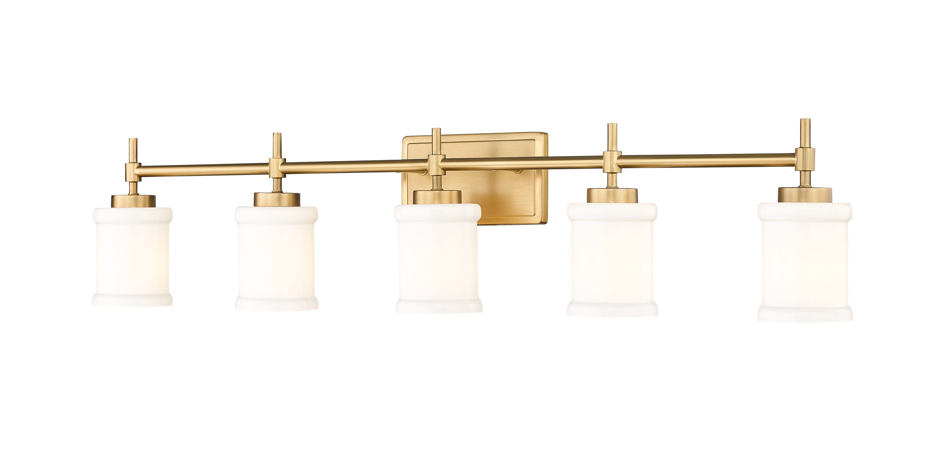 Z-Lite 622-5V-MGLD Cadoc 40.5-in 5 -Light Gold Transitional Vanity light