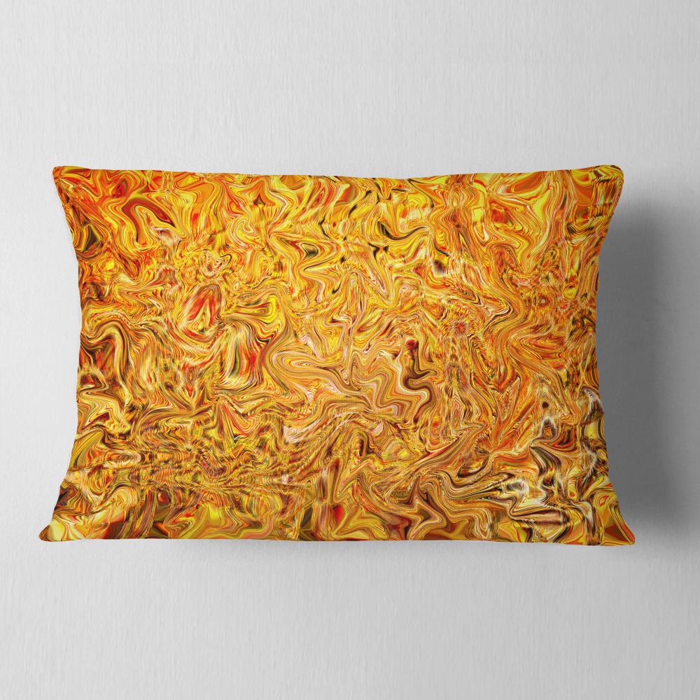Designart CU9668-12-20 12-in x 20-in Yellow Indoor Decorative Pillow
