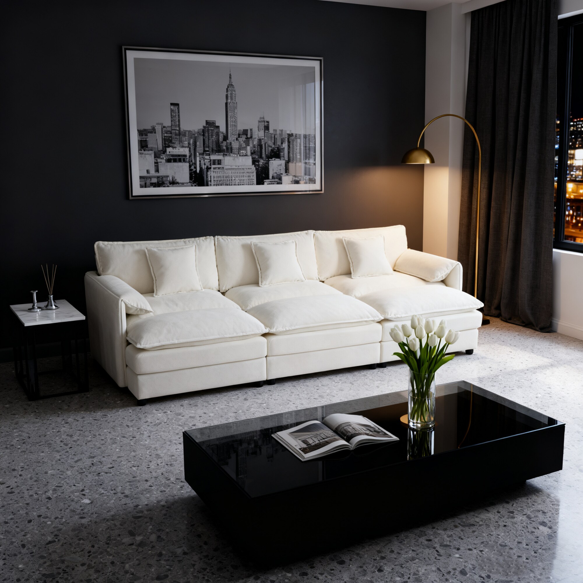 Homy Casa SSOY-04-WH Sofas-Loveseats - View #4