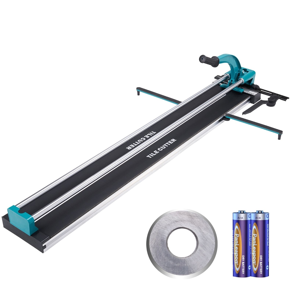 Tooliom Manual Tile Cutter 48 Inch Porcelain Ceramic Infrared Positioning Double Rails Tungsten Carbide Wheel