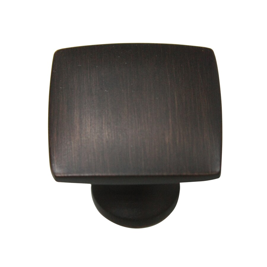 allen + roth Aged Bronze Square Modern Cabinet Knob at Lowes.com