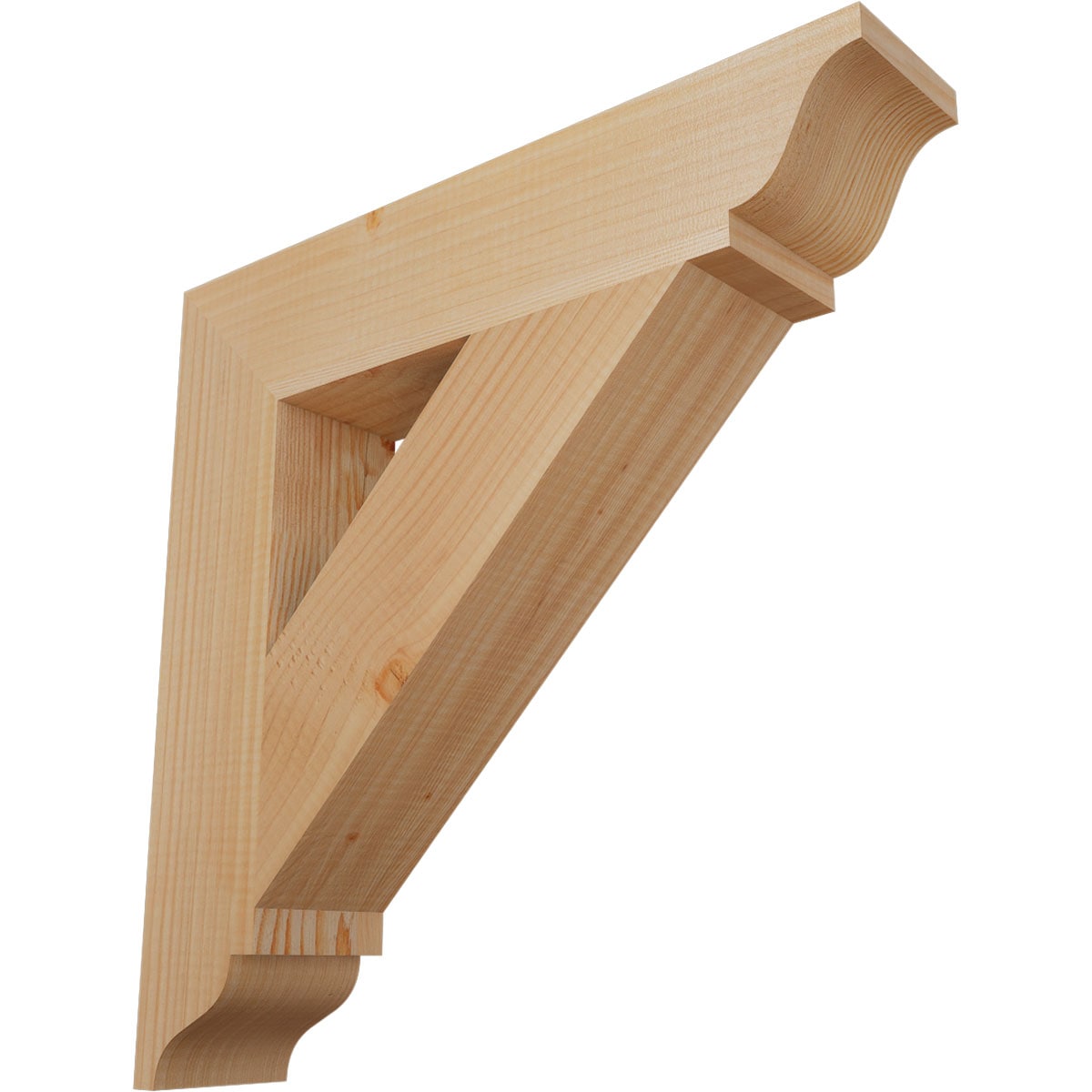 Ekena Millwork BKT04X20X20TRA01SDF Traditional traditional smooth 3-1/2-in x 20-in x 20-in Douglas fir Brown Wood Standard bracket
