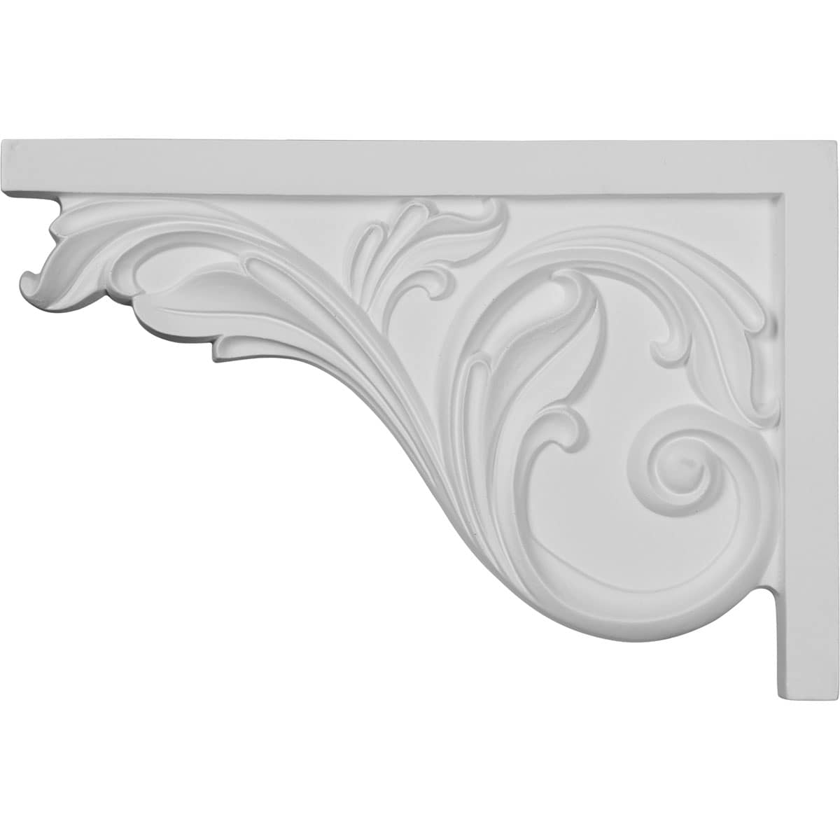 Ekena Millwork SB11X07AC-L Acanthus 11.75-in W x 7.75-in H Primed Applique