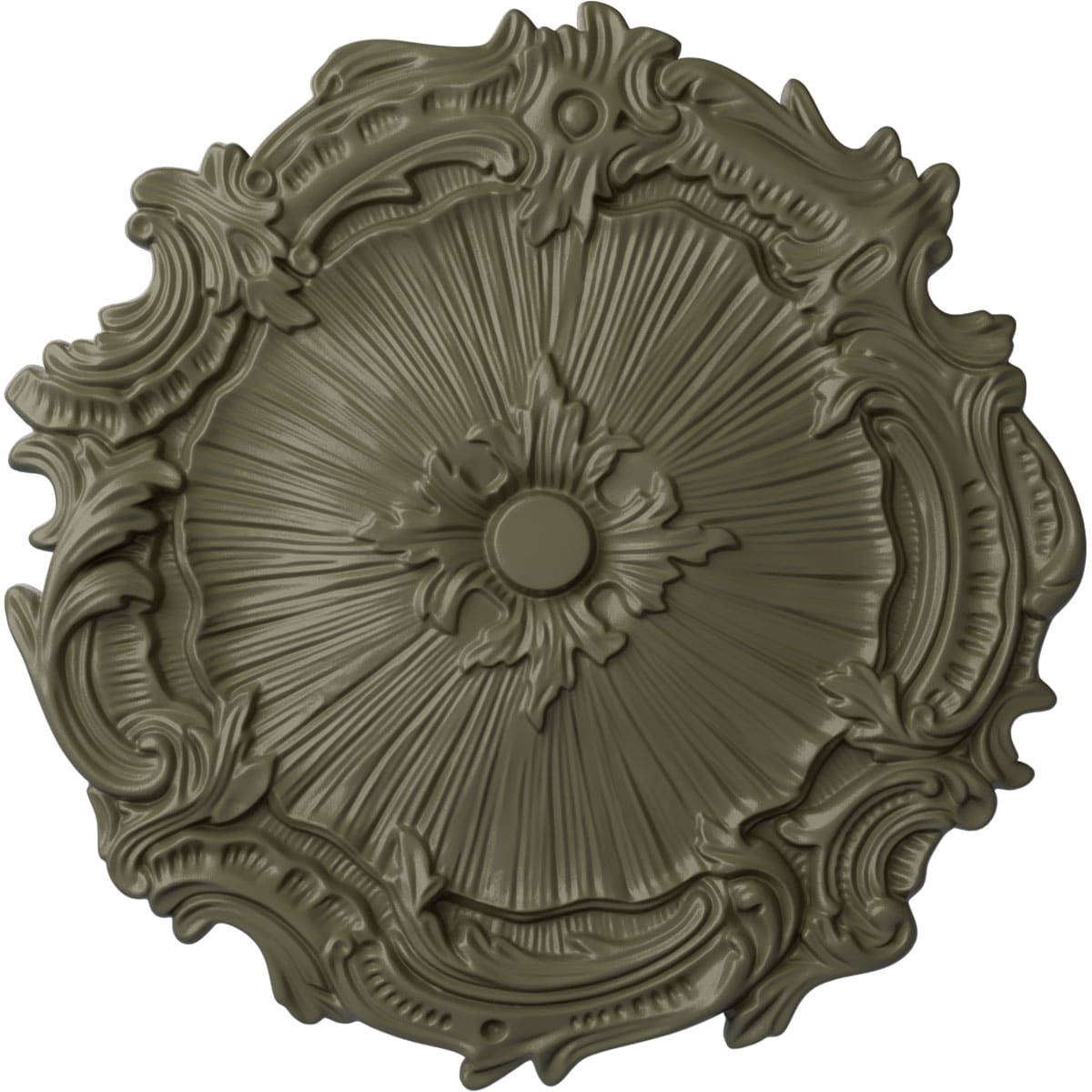 Ekena Millwork CM16PLSSF Plymouth 16.75-in W x 16.75-in L Painted Spartan Stone Polyurethane Whole Ceiling Medallion